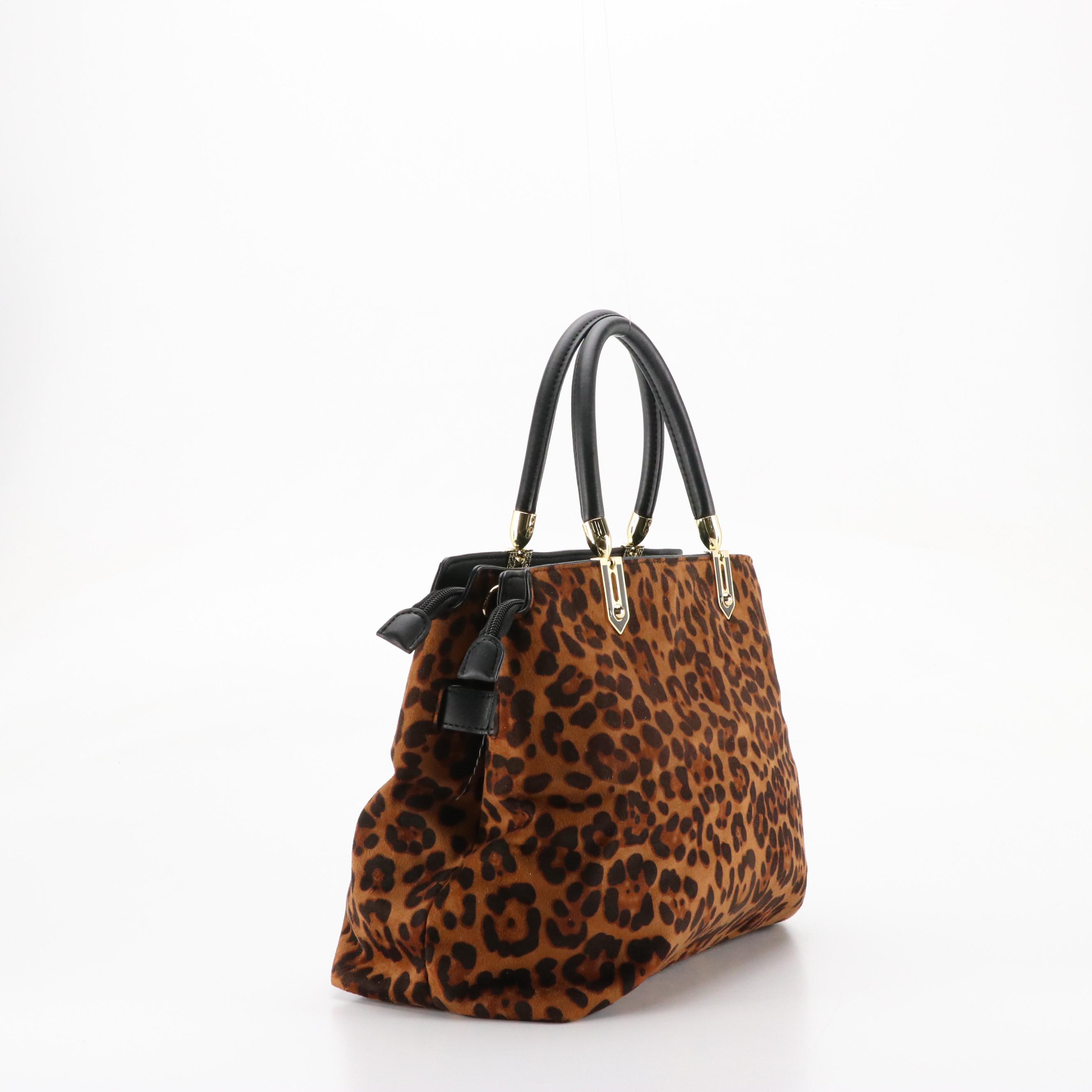 Juicy Couture Leather Box Bag, Nine West Leopard Canvas Clutch, Gianni Bini Tote