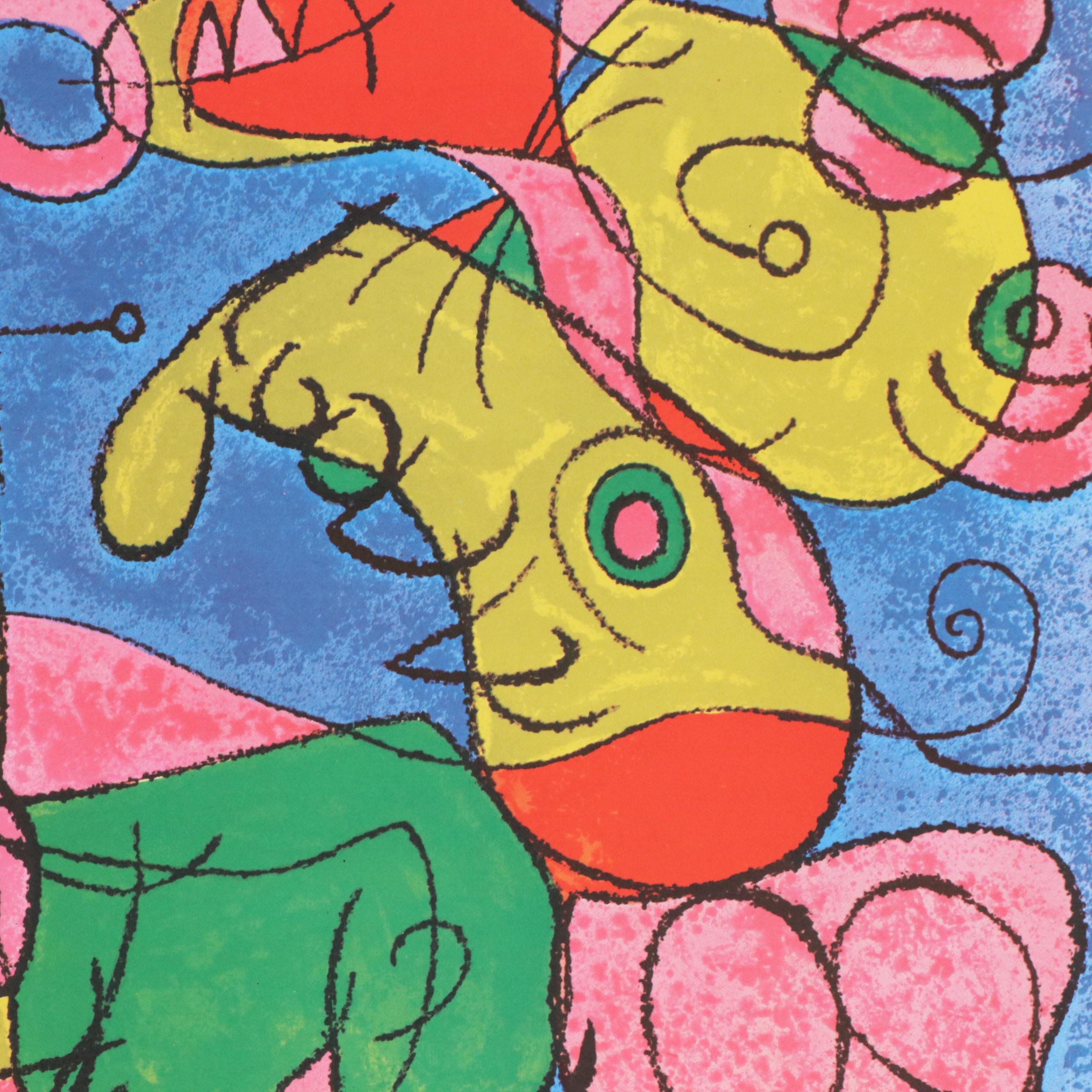 Surrealist Color Halftone After Joan Miró "Ubu Roi"