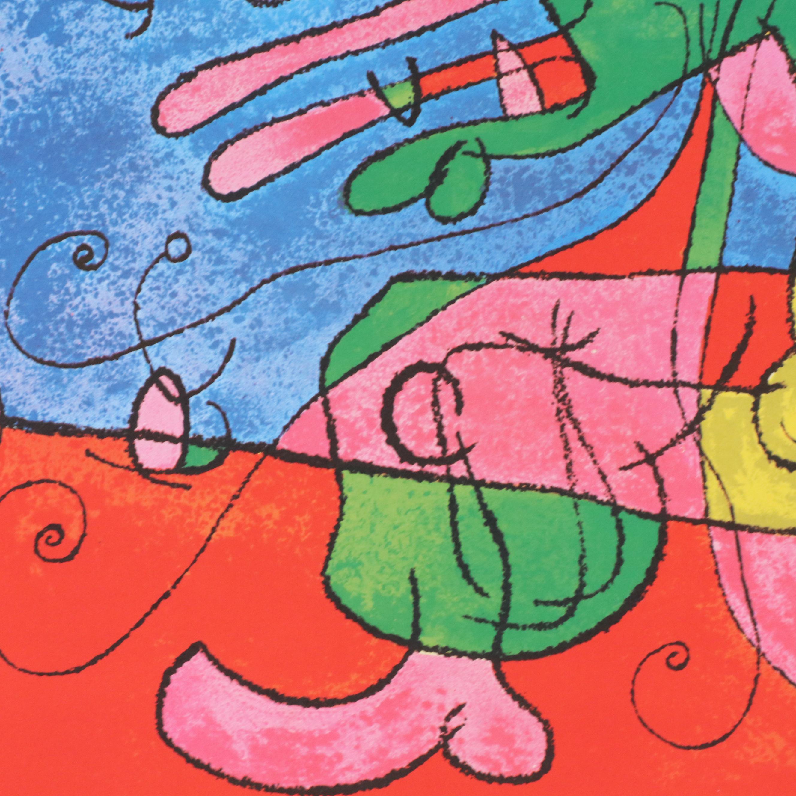 Surrealist Color Halftone After Joan Miró "Ubu Roi"