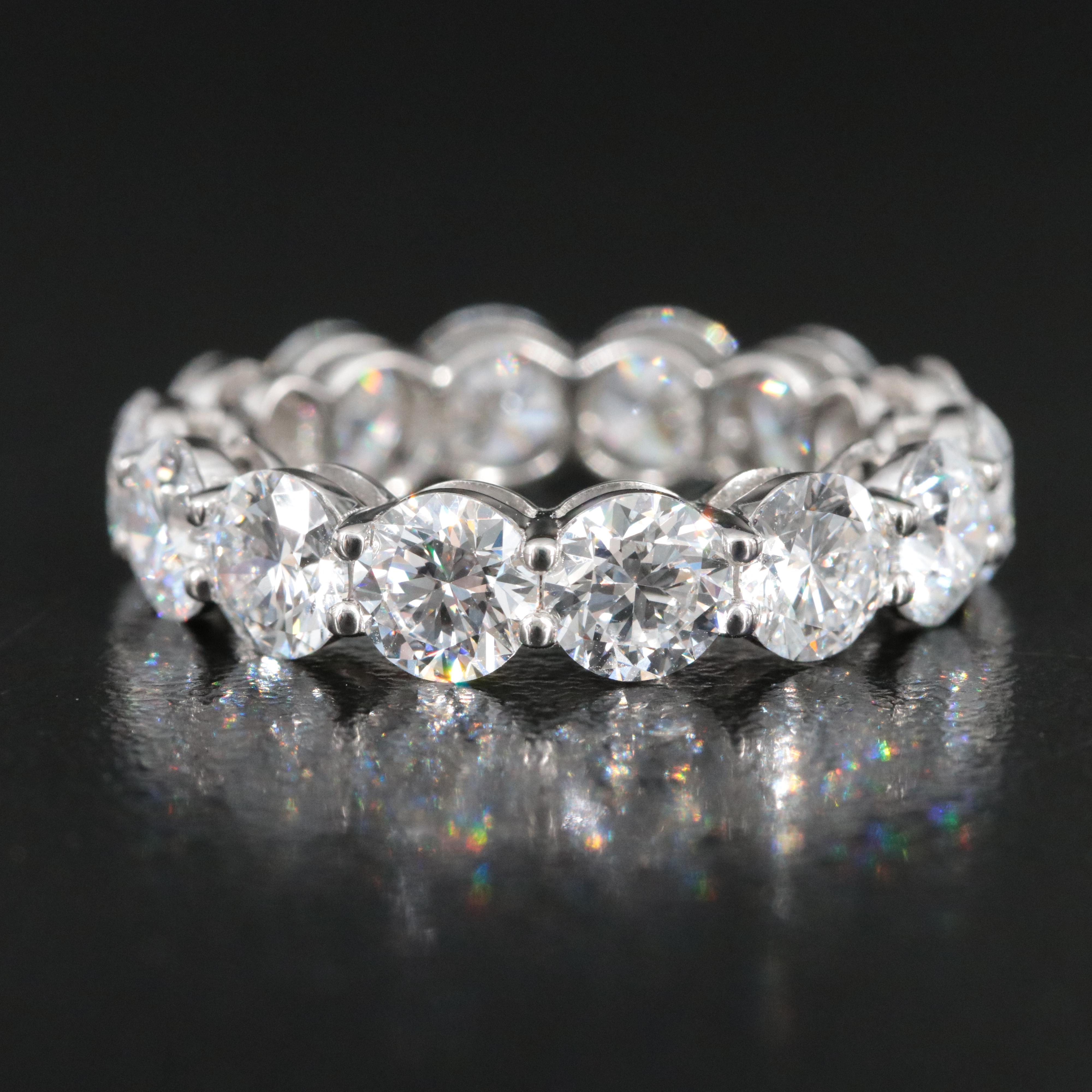 Platinum 7.18 CTW Lab Grown Diamond Eternity Band
