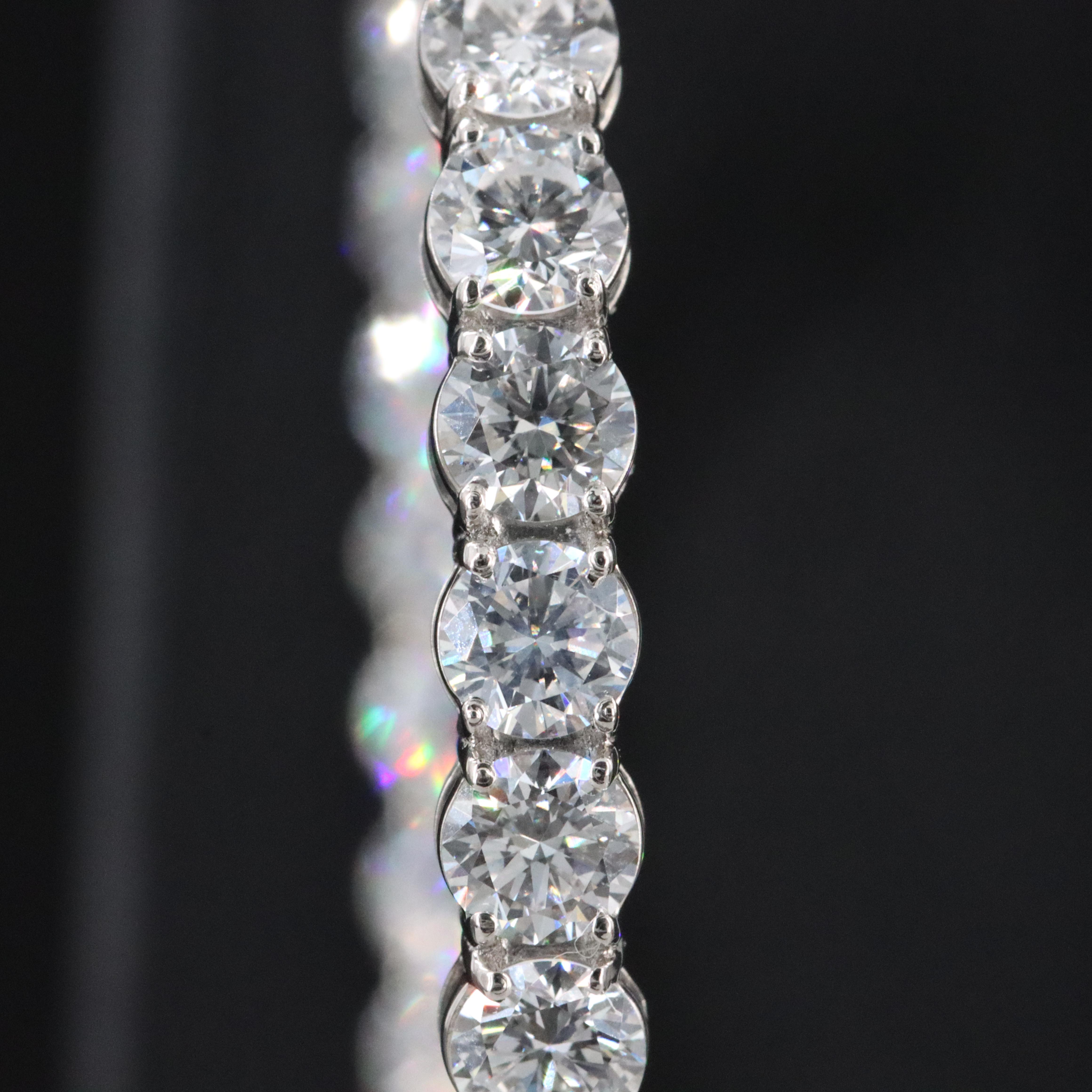 Platinum 12.04 CTW Lab Grown Diamond Inside Out Hoop Earrings