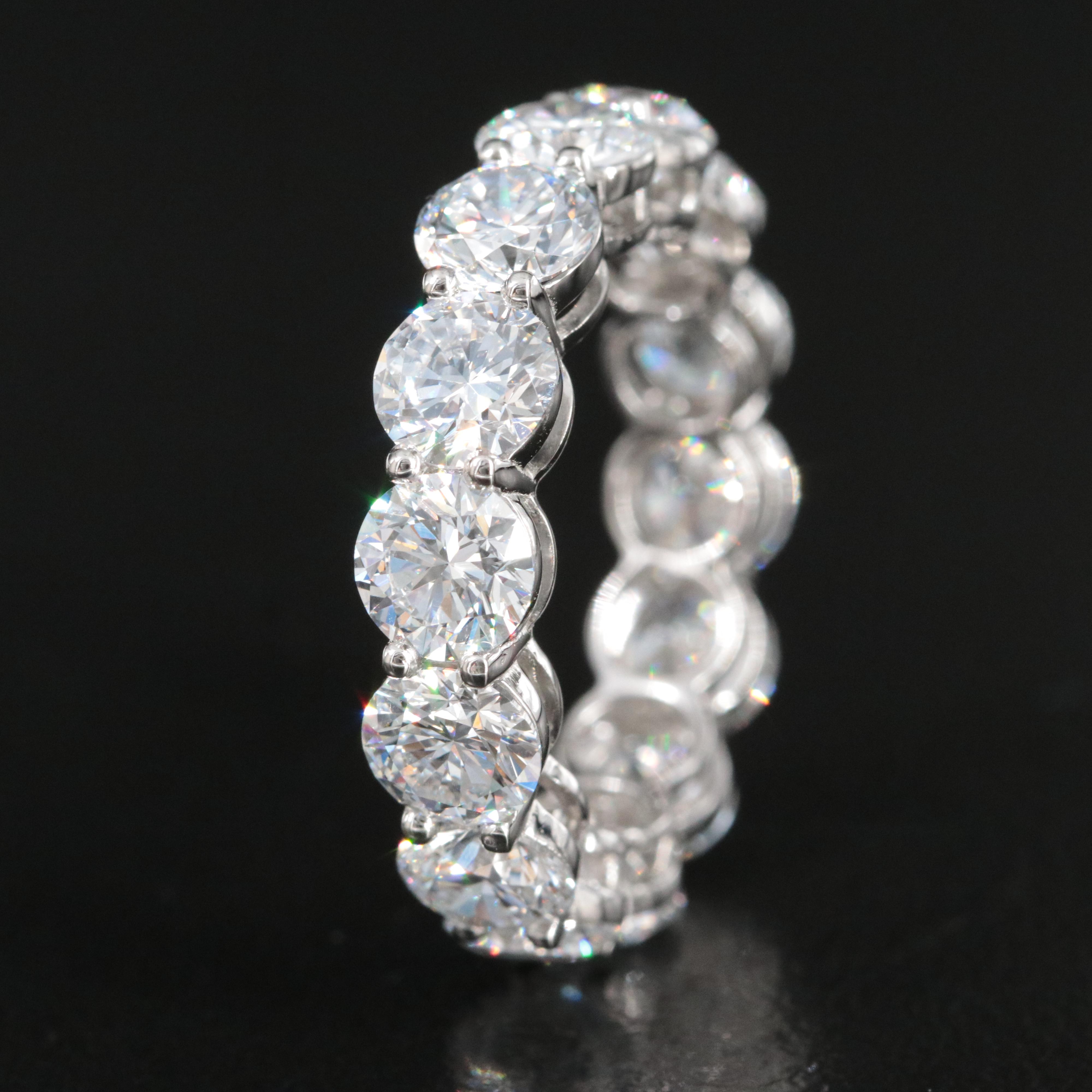 Platinum 7.24  CTW Lab Grown Diamond Eternity Band