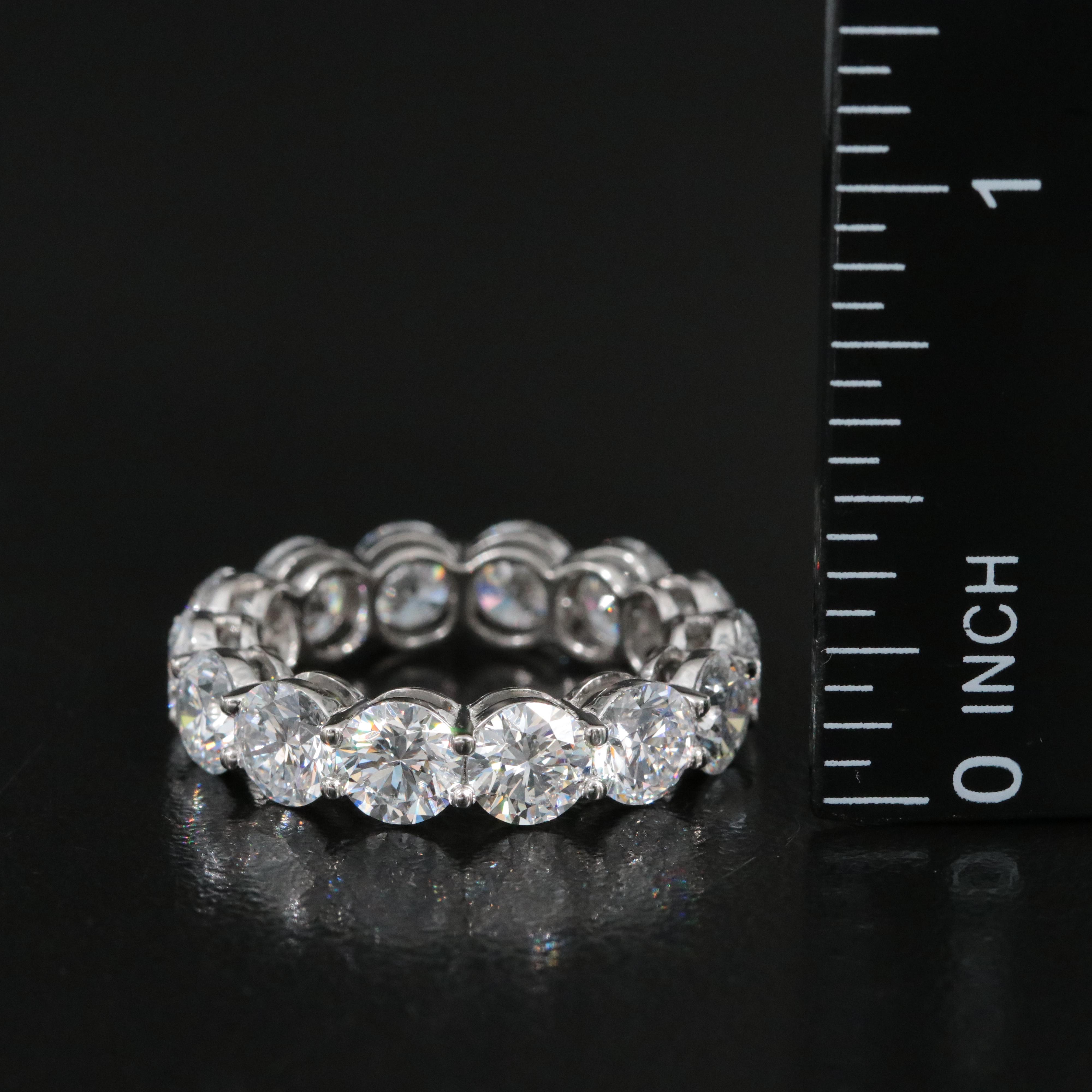 Platinum 7.24  CTW Lab Grown Diamond Eternity Band