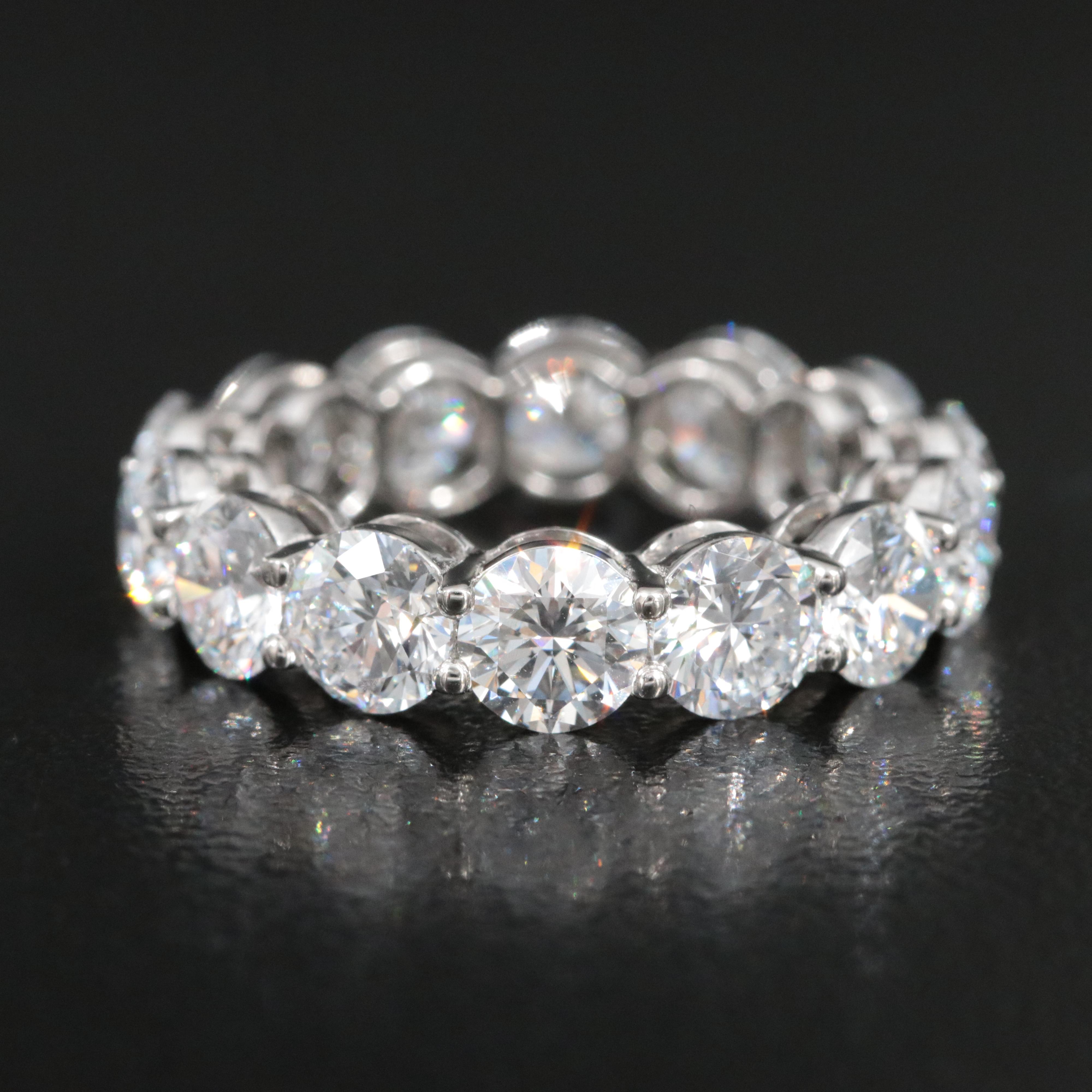 Platinum 7.24  CTW Lab Grown Diamond Eternity Band