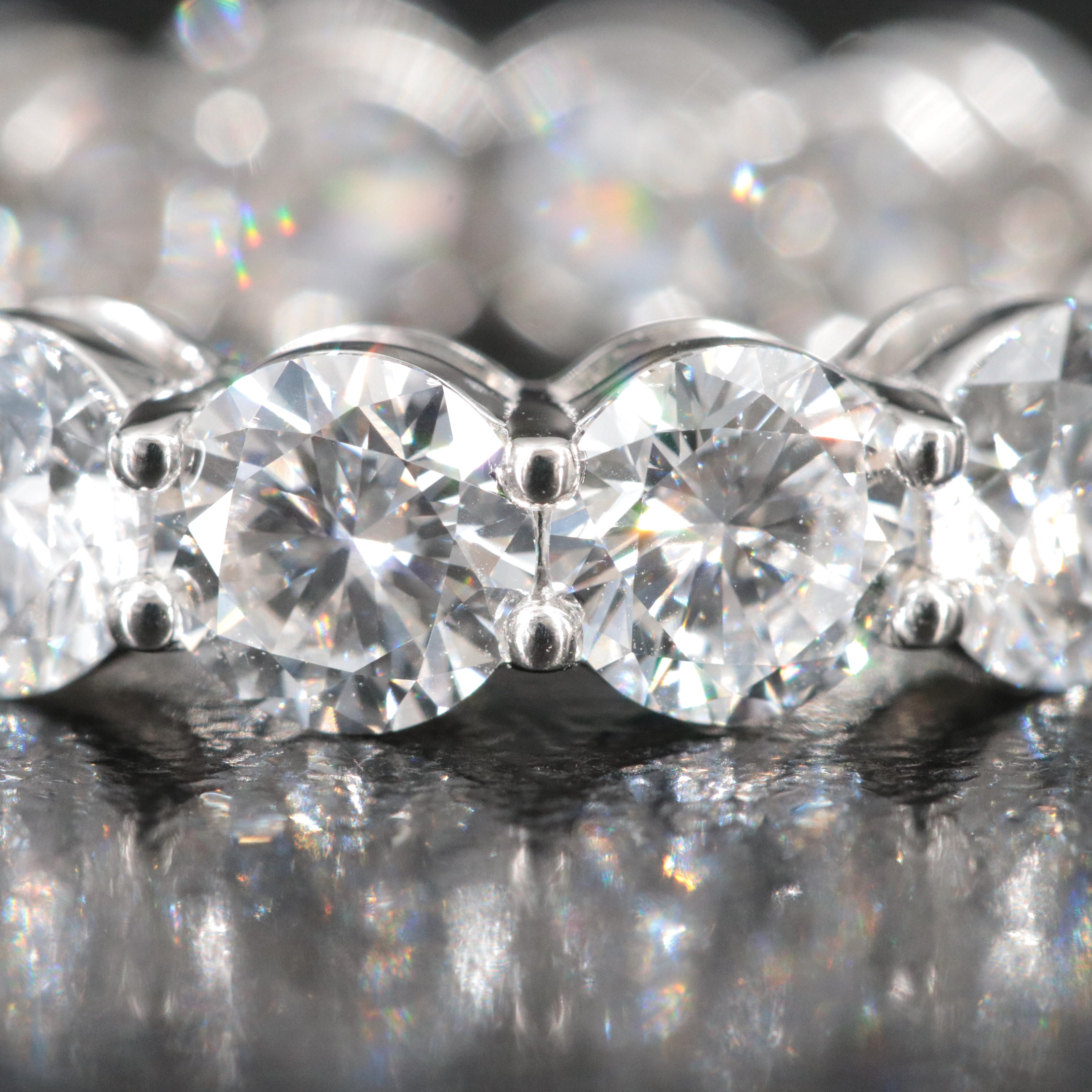 Platinum 7.24  CTW Lab Grown Diamond Eternity Band