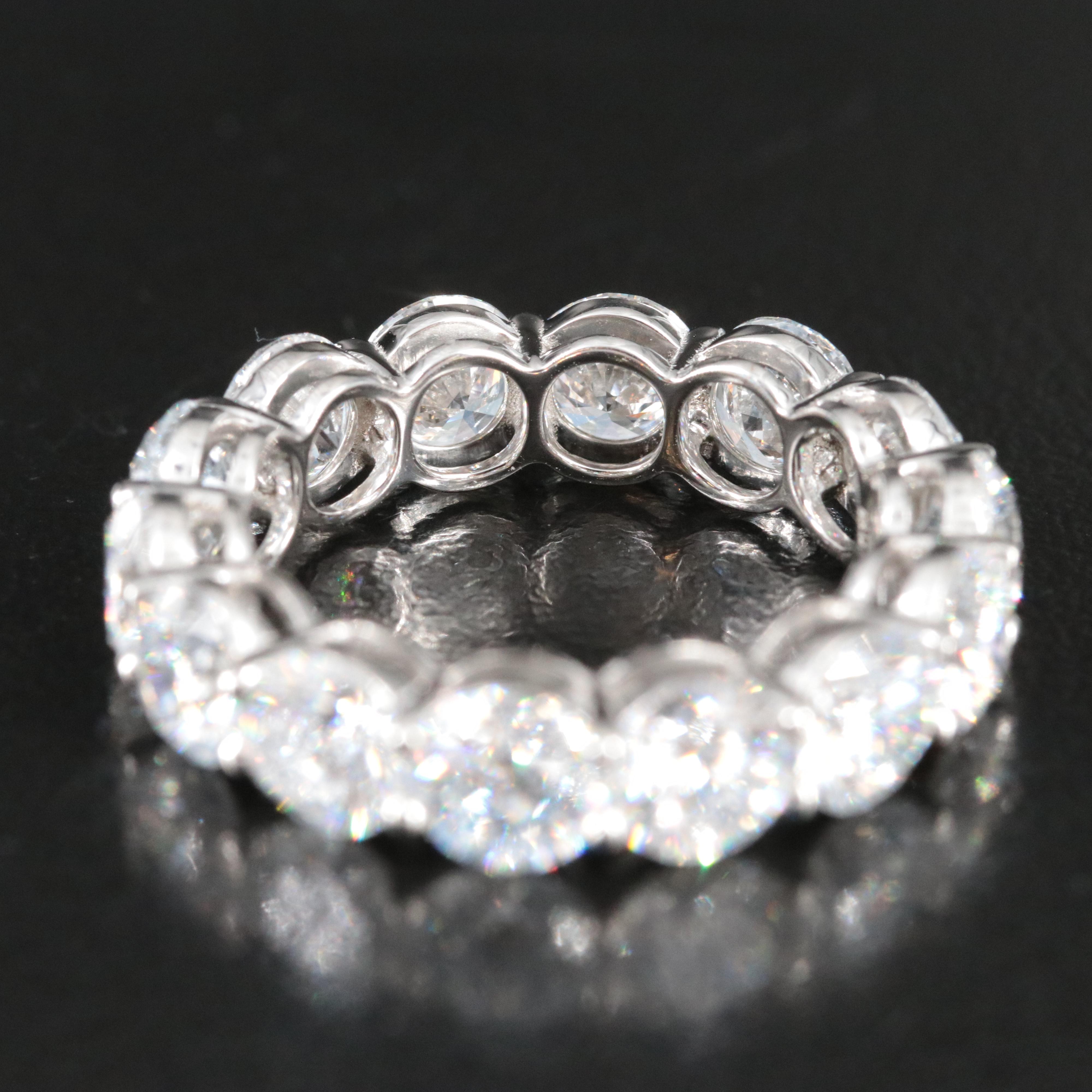 Platinum 7.24  CTW Lab Grown Diamond Eternity Band