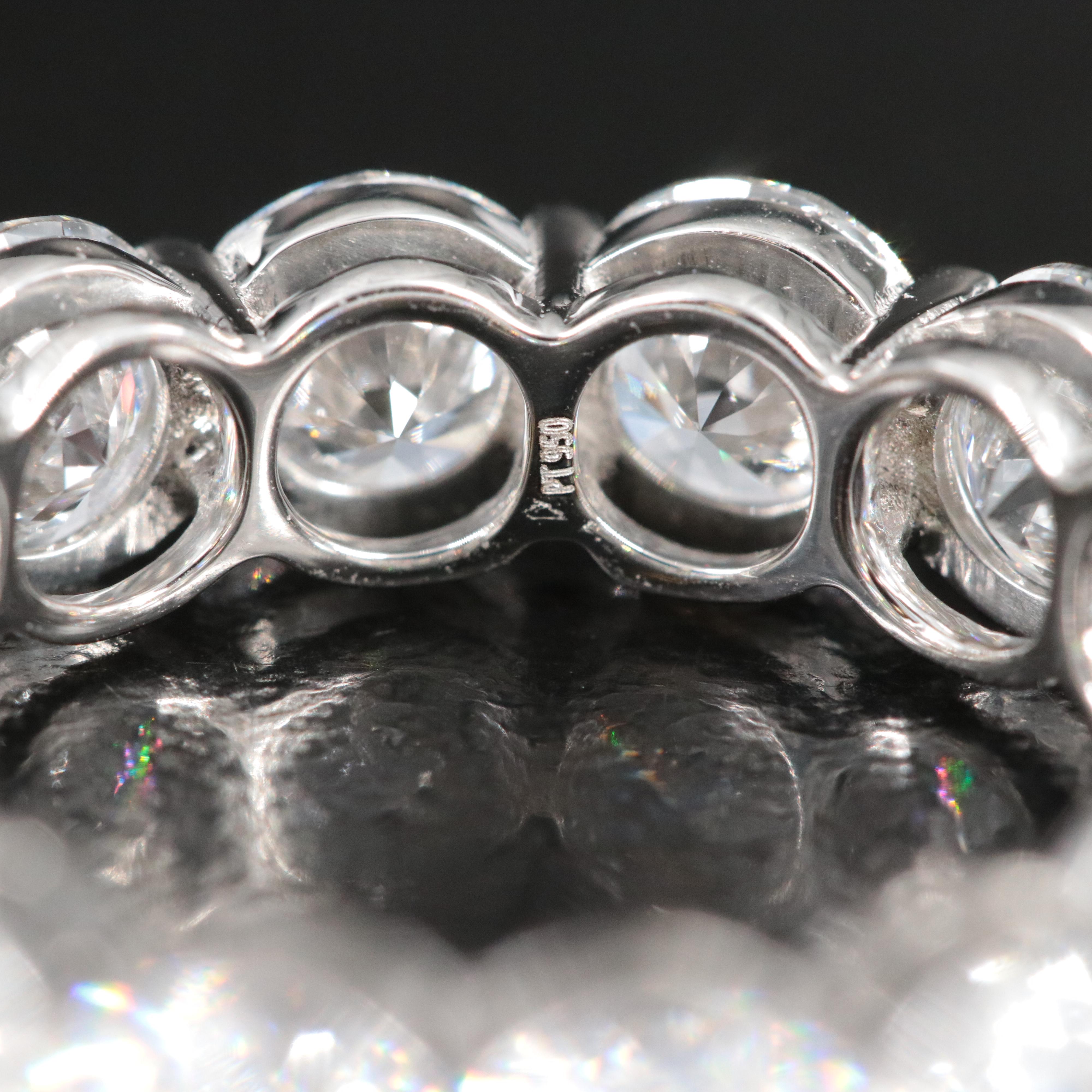 Platinum 7.24  CTW Lab Grown Diamond Eternity Band