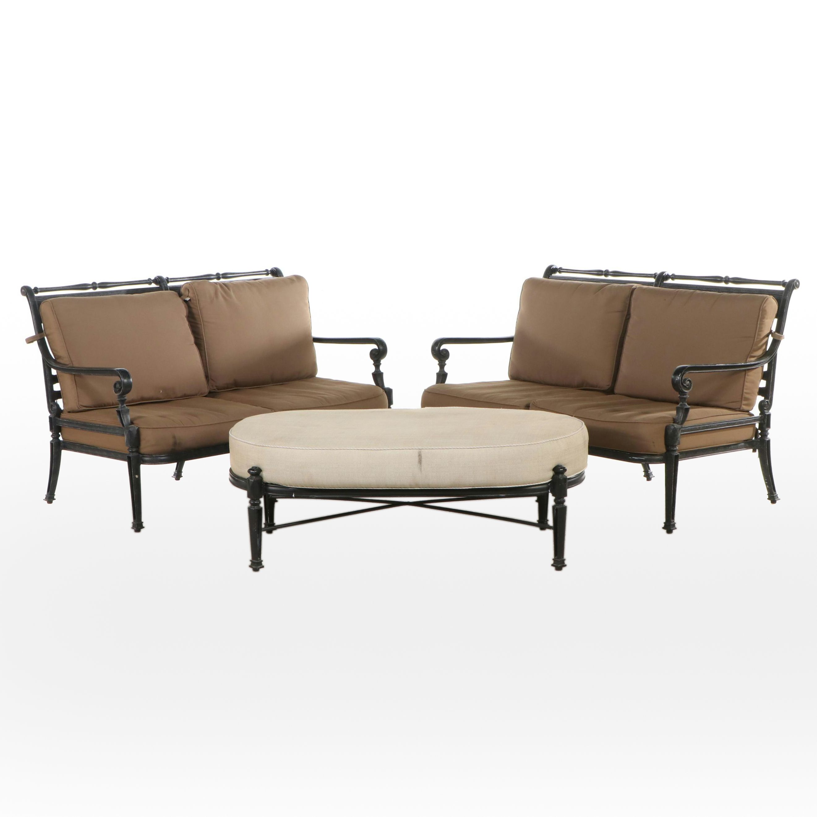 Frontgate Contemporary Cast Metal Patio Lounge Furniture