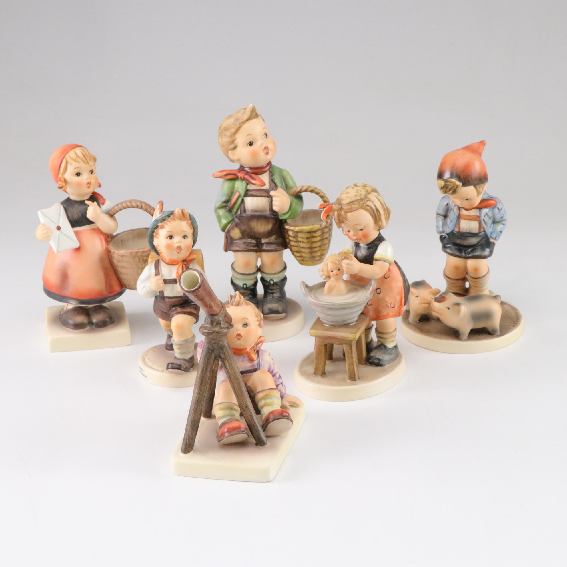 Goebel "Doll Bath," "School Boy" & More Porcelain Hummel Figurines