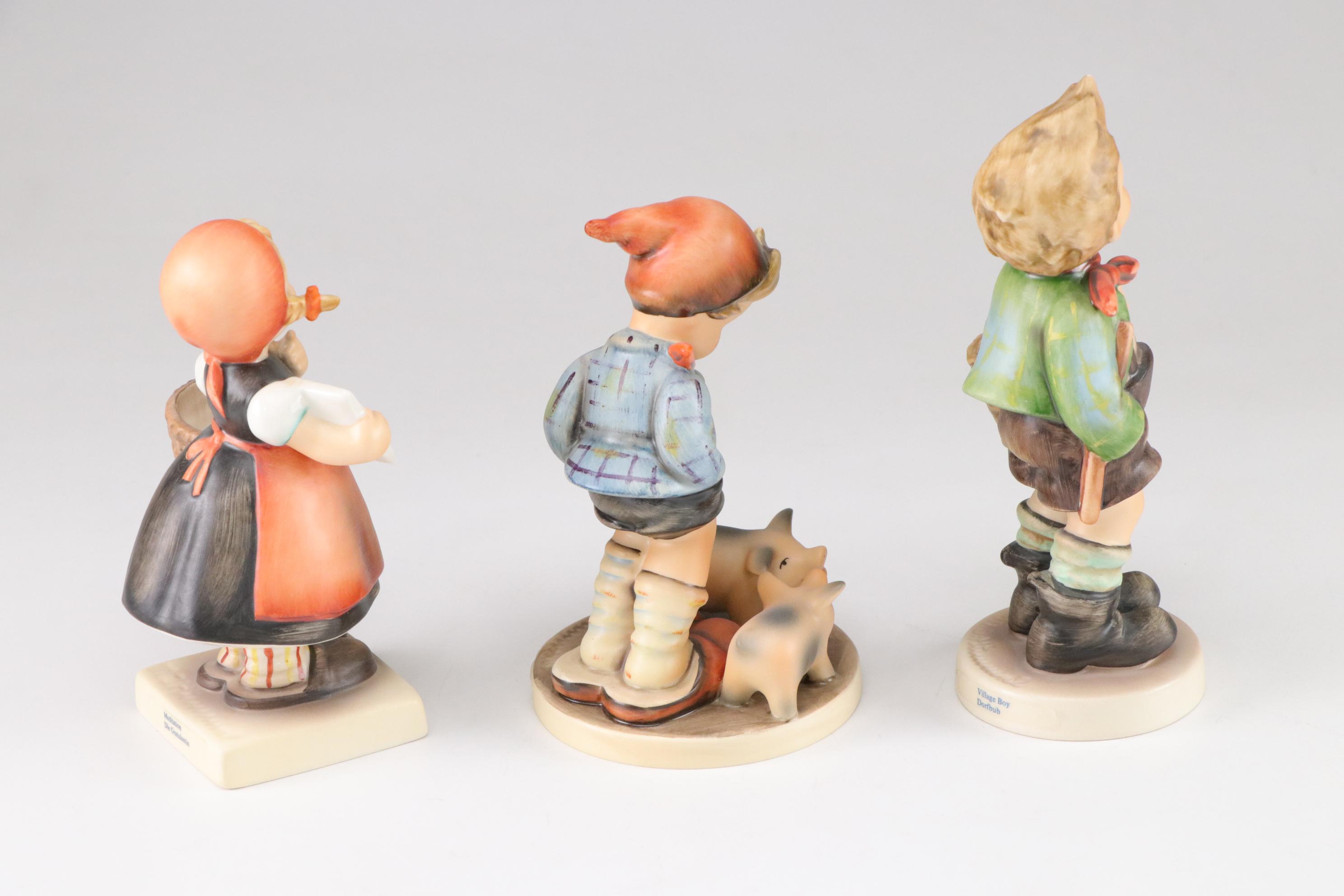 Goebel "Doll Bath," "School Boy" & More Porcelain Hummel Figurines