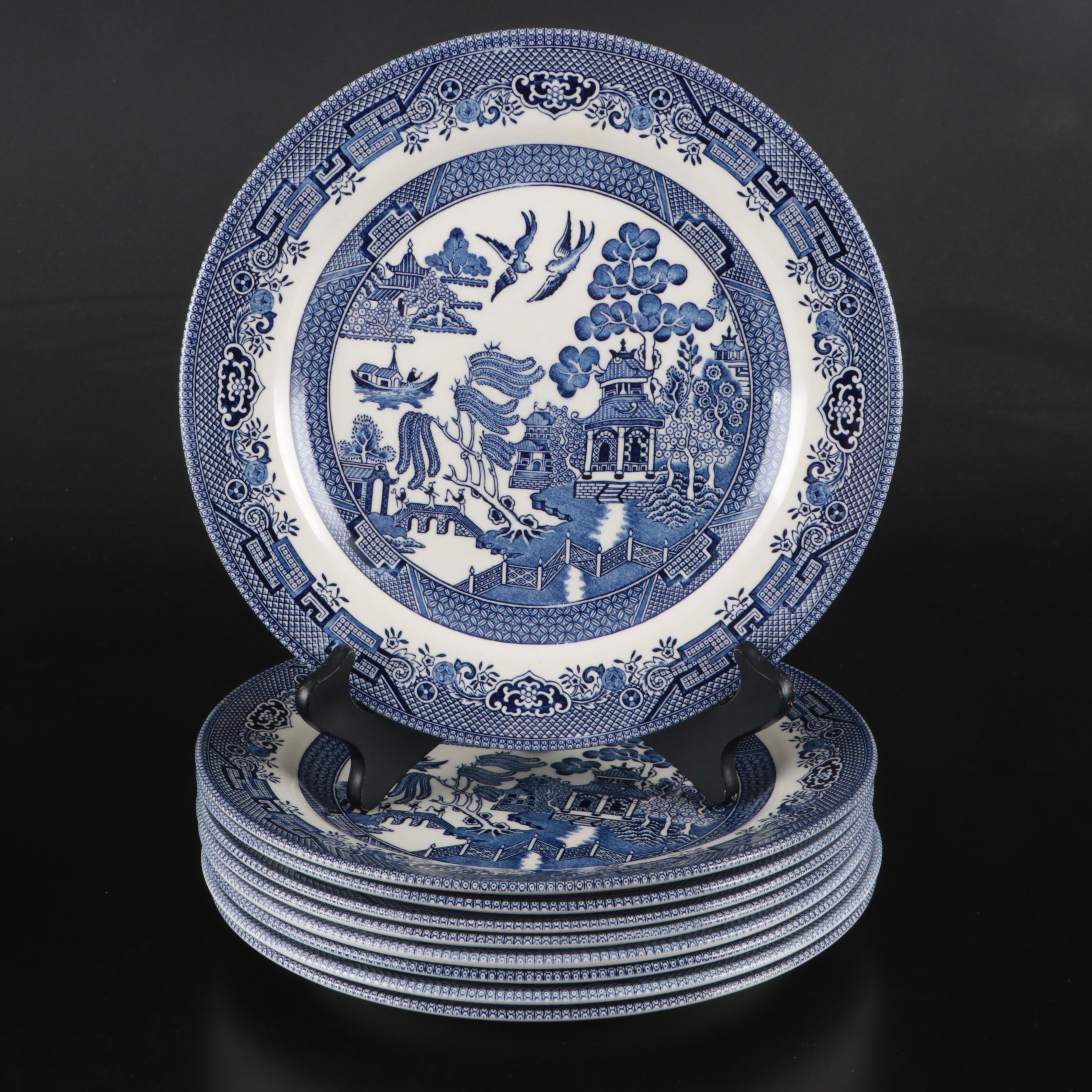 Churchill "Willow Blue" Ceramic Chinoiserie Dinnerware