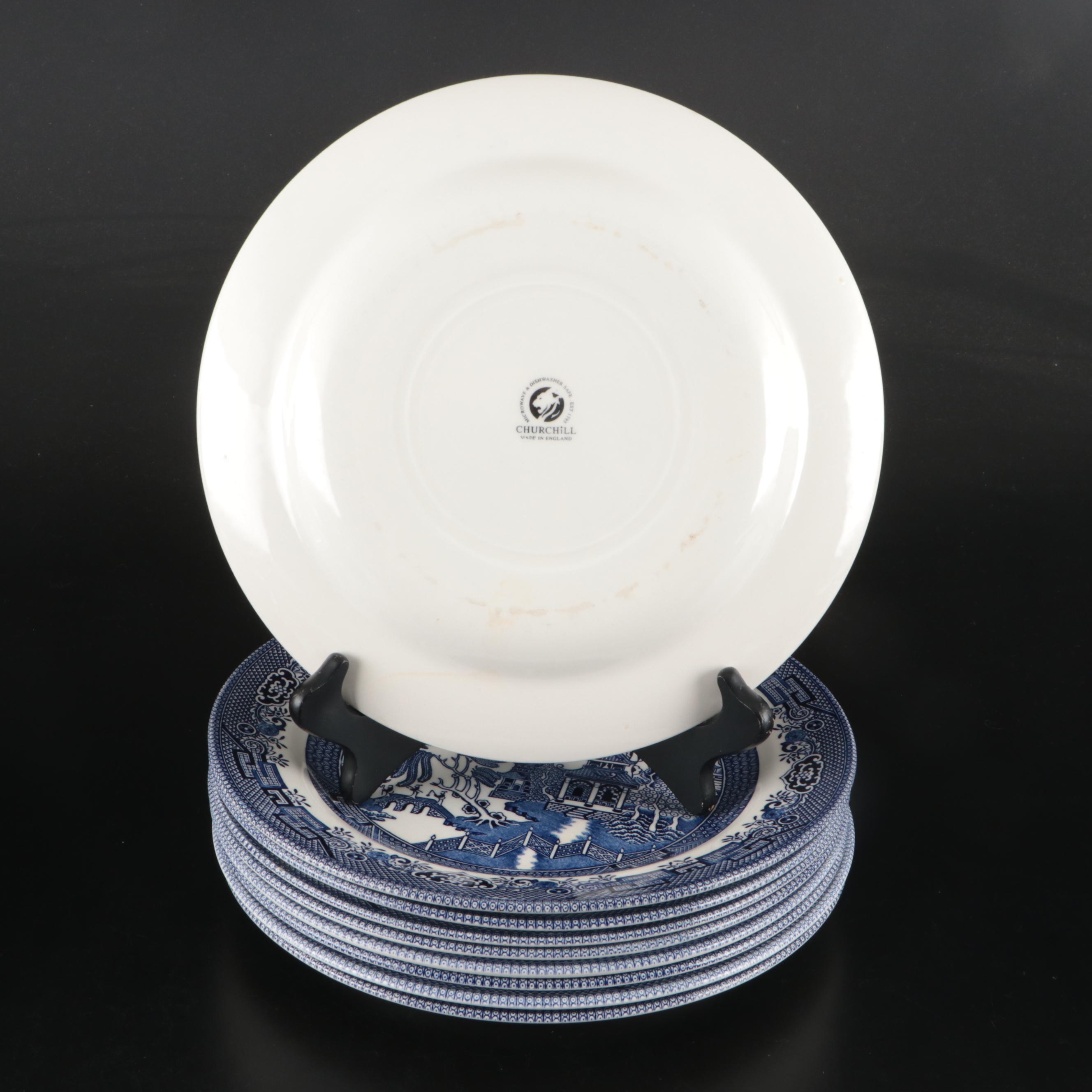 Churchill "Willow Blue" Ceramic Chinoiserie Dinnerware