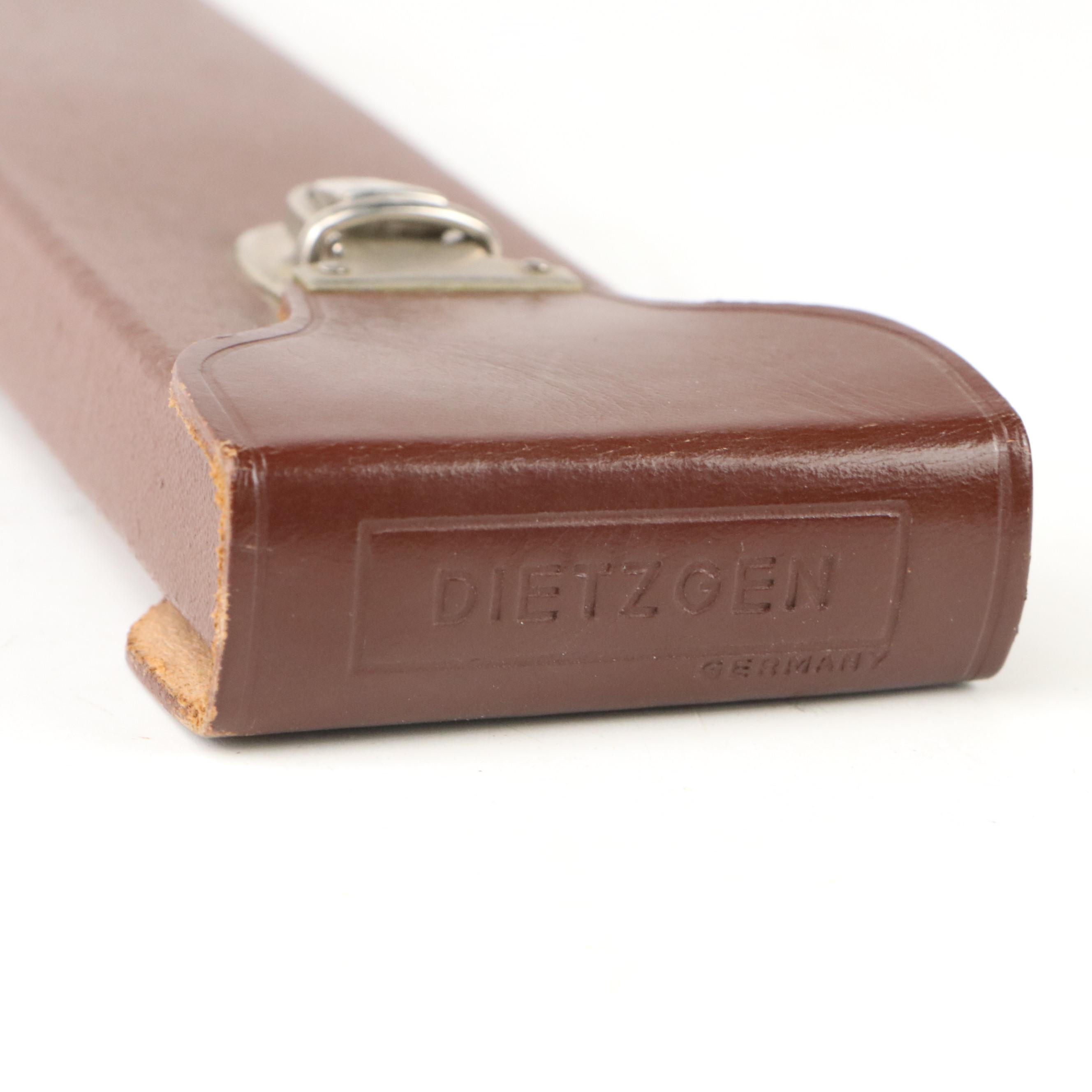 Dietzgen Metal Style M and Post Slide Rules with Leather Cases