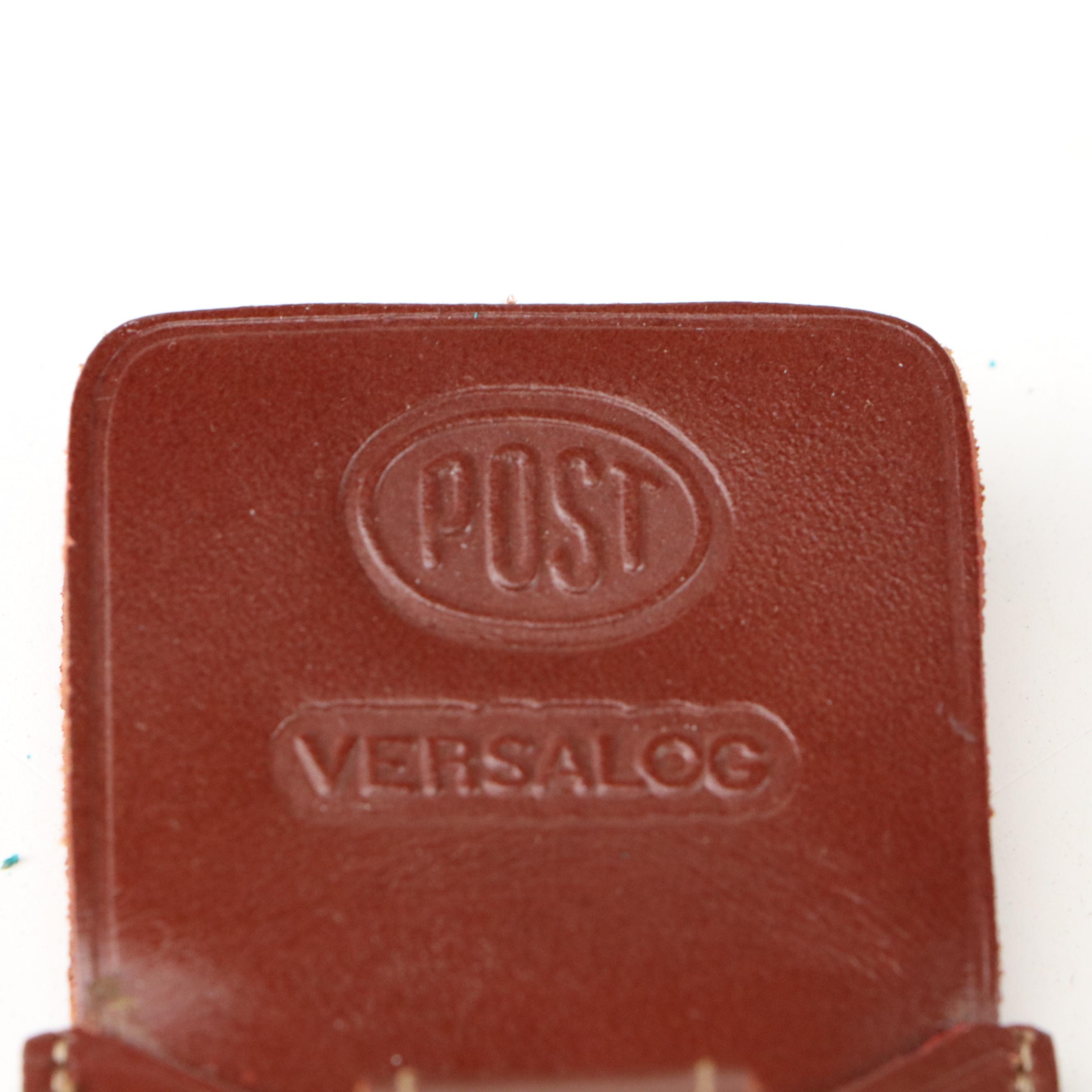 Dietzgen Metal Style M and Post Slide Rules with Leather Cases