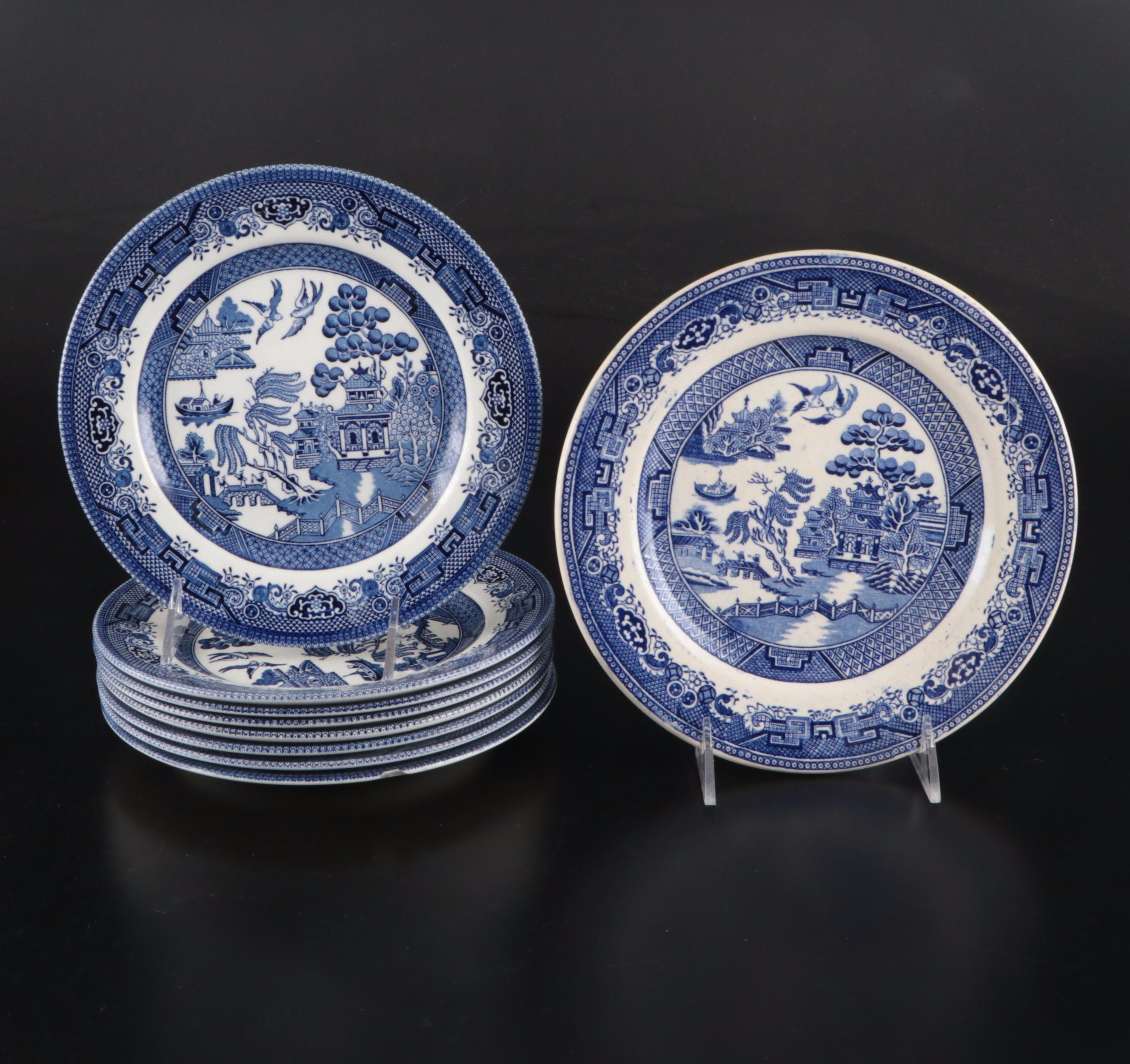Churchill "Willow Blue" Ceramic Chinoiserie Dinnerware