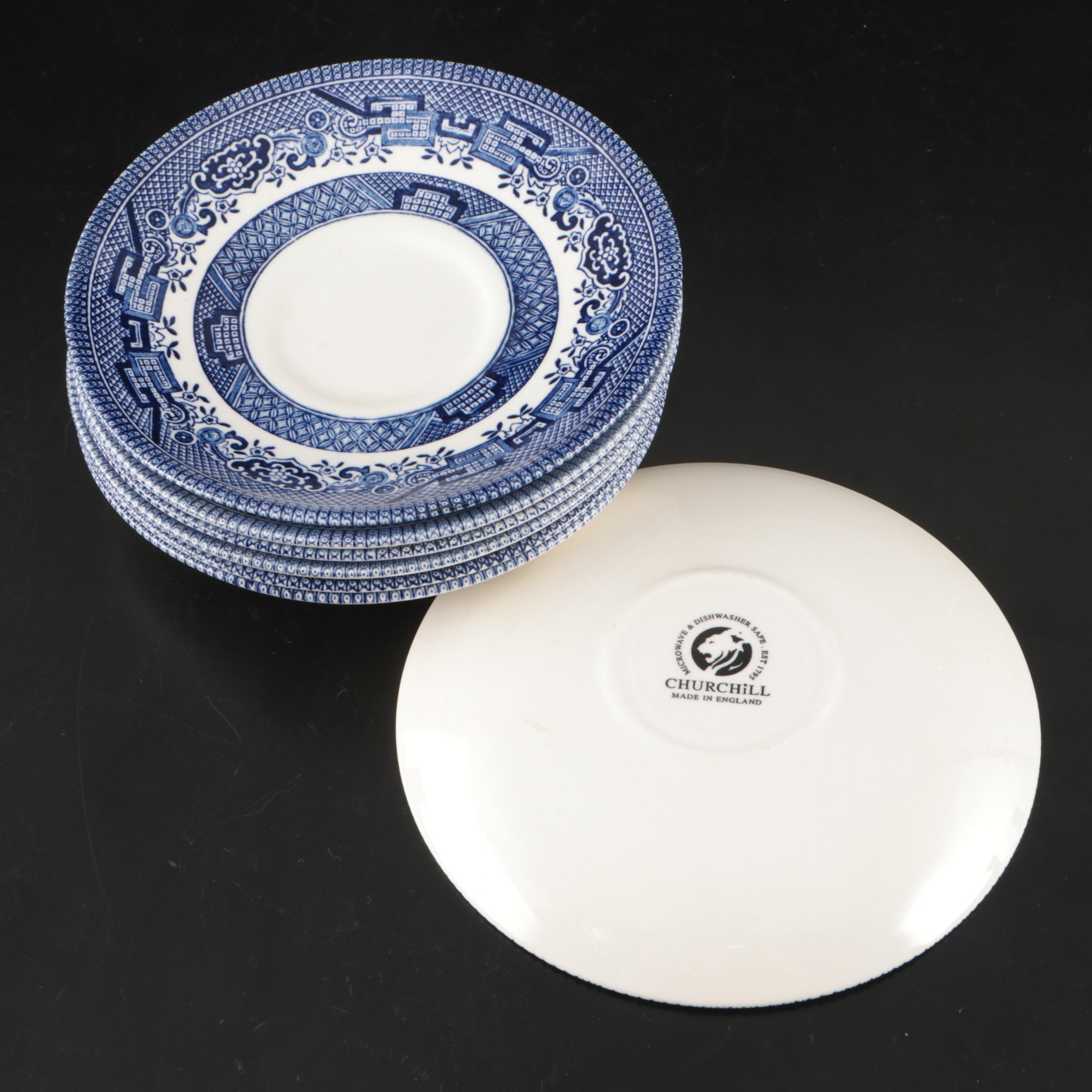 Churchill "Willow Blue" Ceramic Chinoiserie Dinnerware