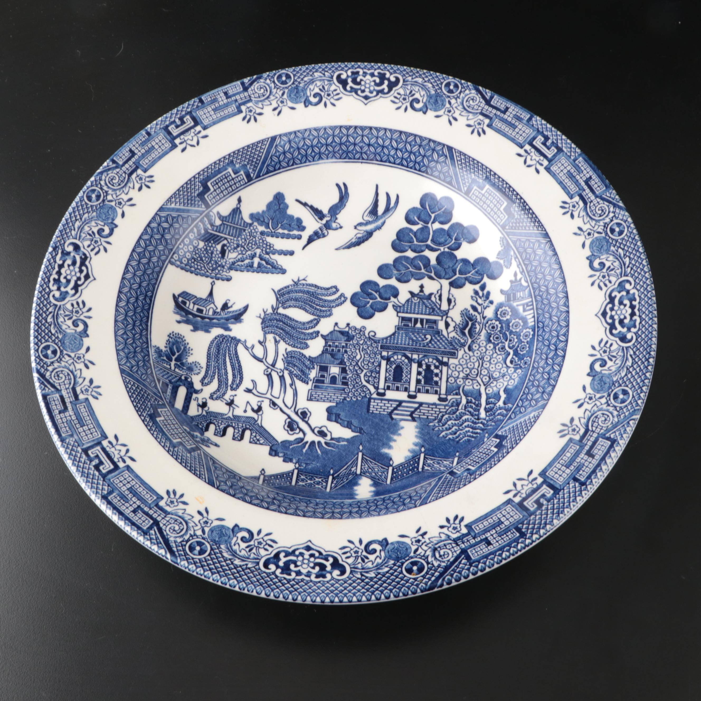 Churchill "Willow Blue" Ceramic Chinoiserie Dinnerware