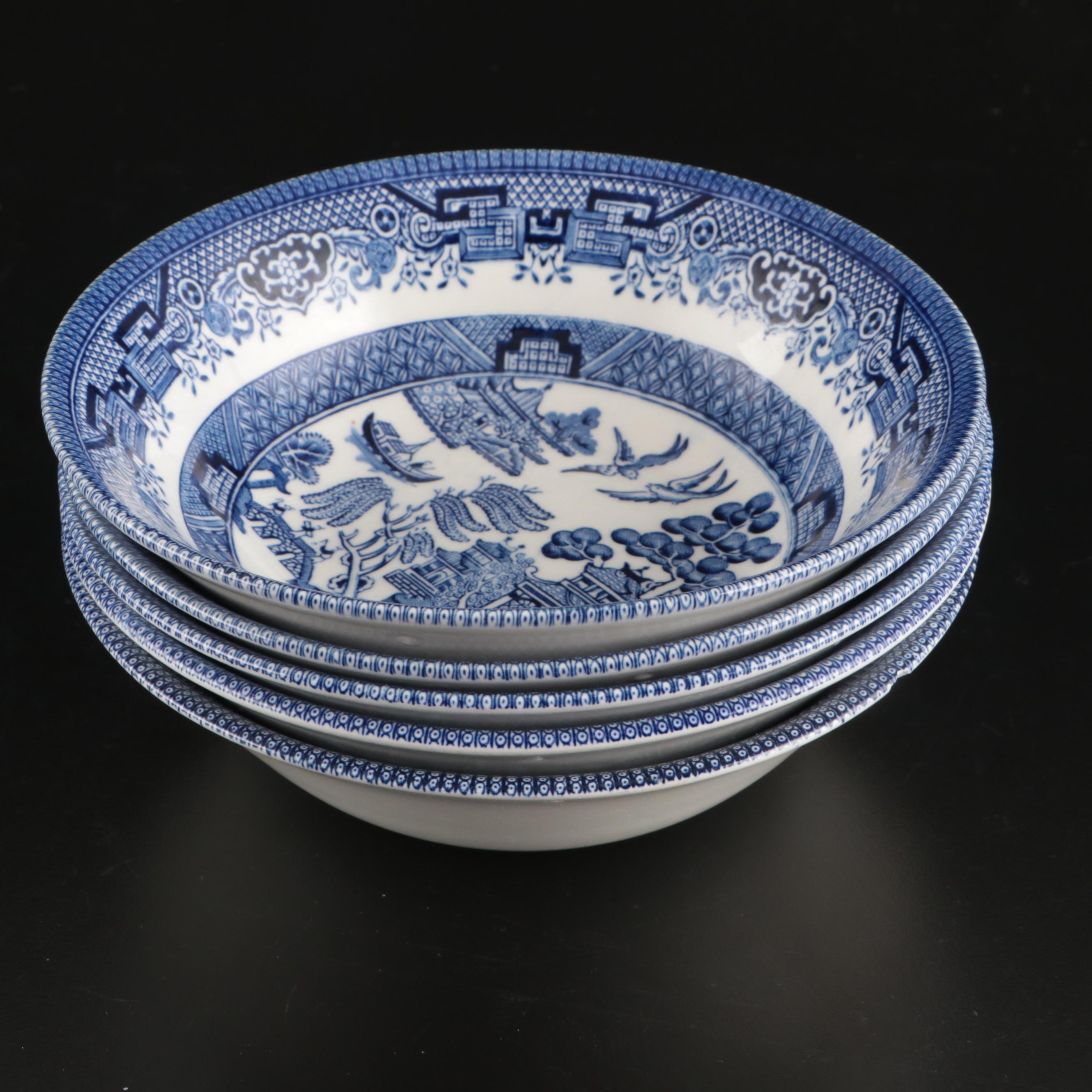 Churchill "Willow Blue" Ceramic Chinoiserie Dinnerware