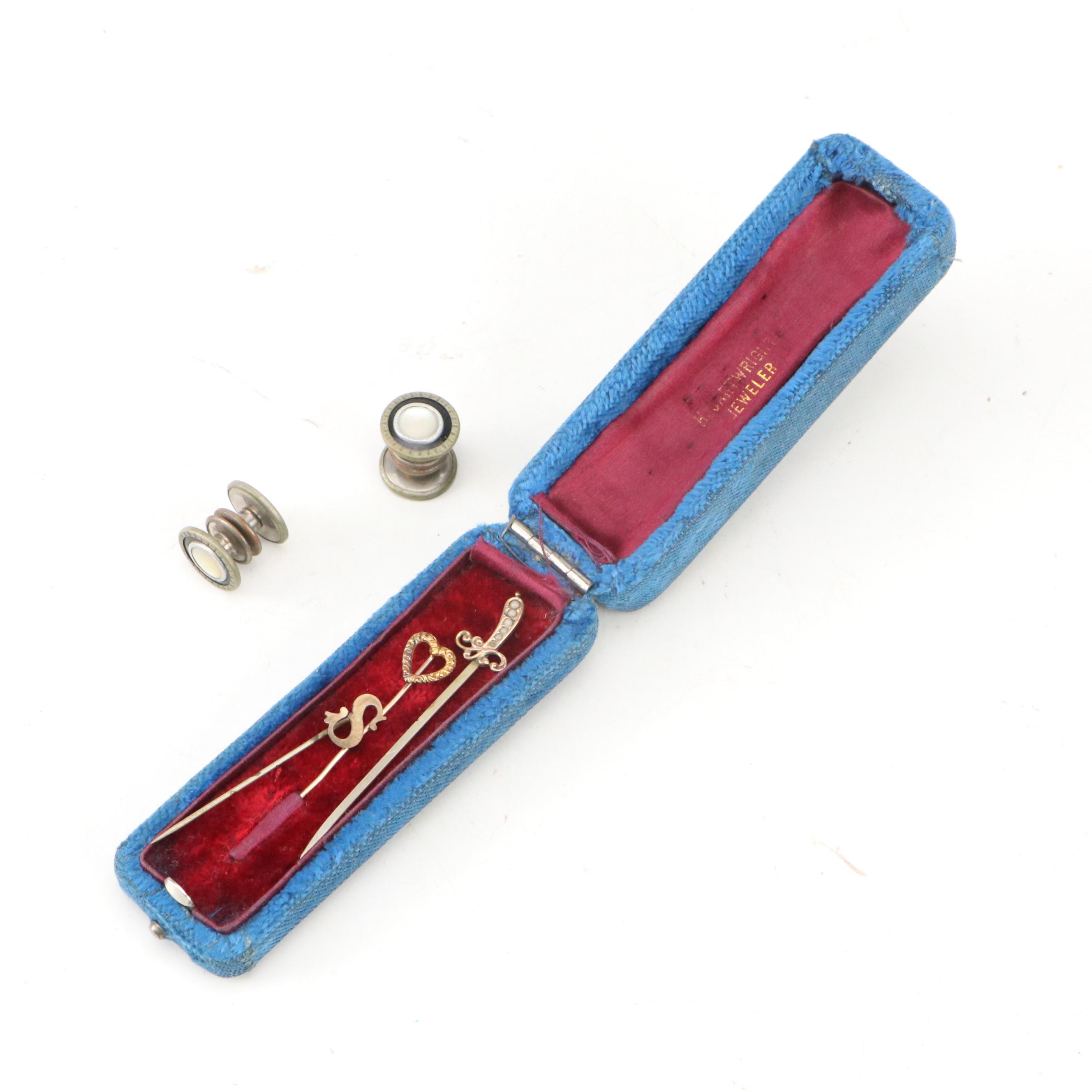 Dietzgen Metal Style M and Post Slide Rules with Leather Cases