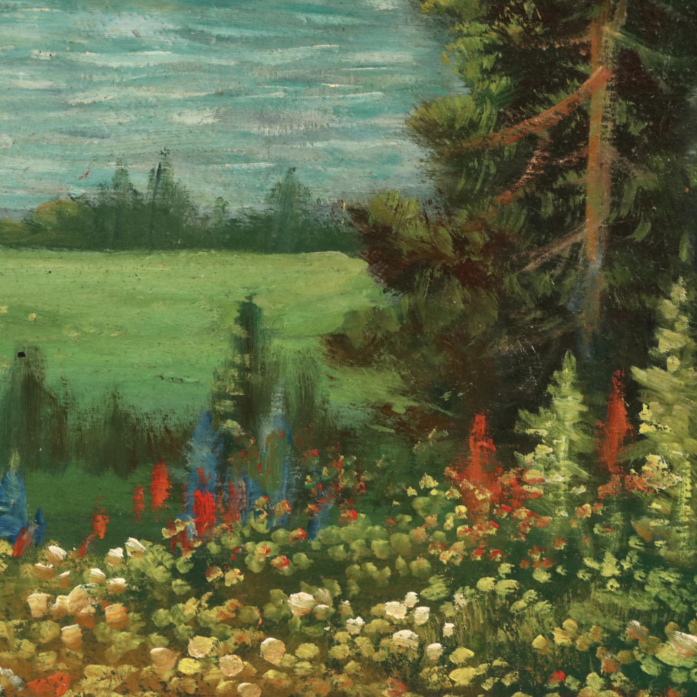 Andreas Roth California Landscape Oil Painting, 1948