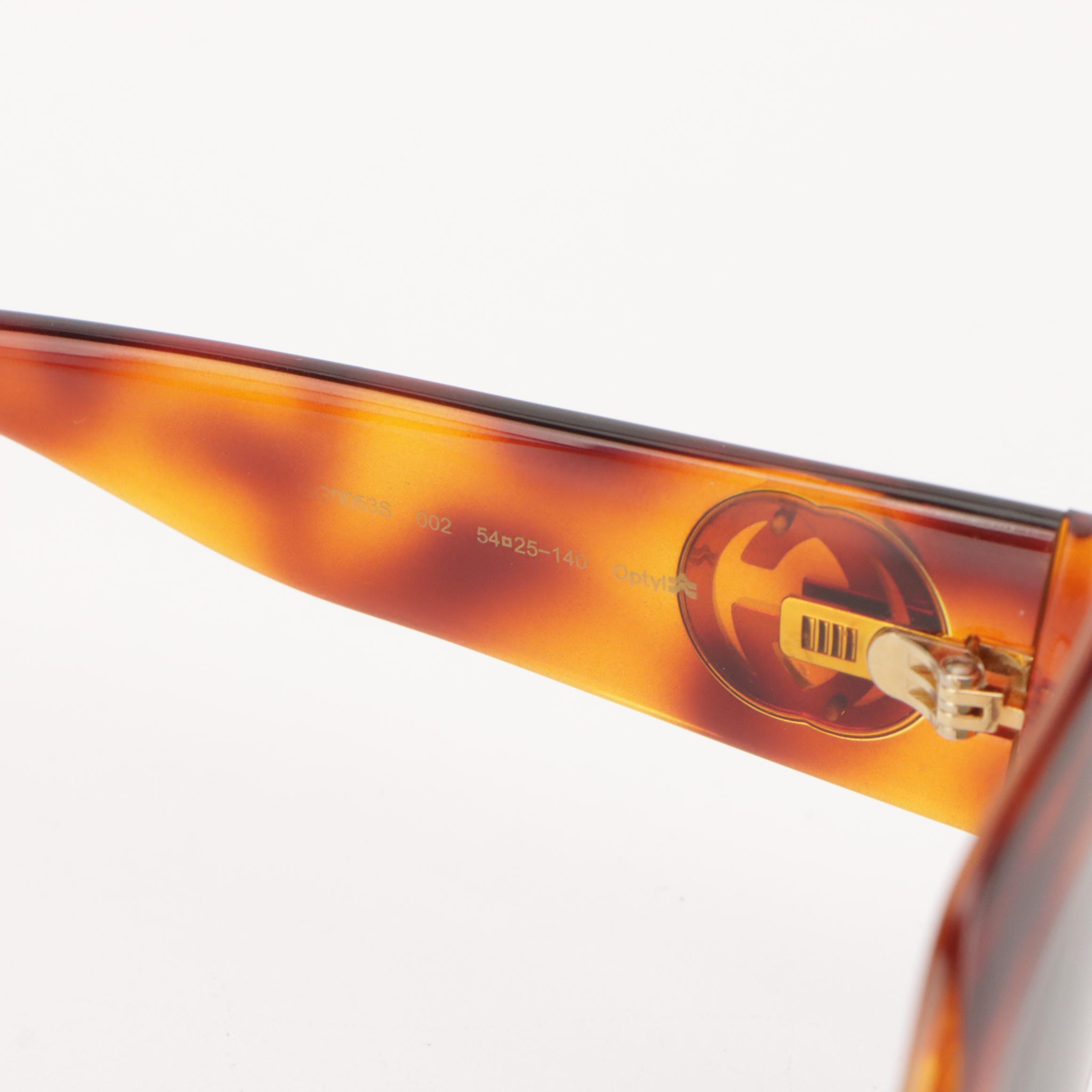 Gucci GG0053S Oversized Square Polarized Sunglasses with Case