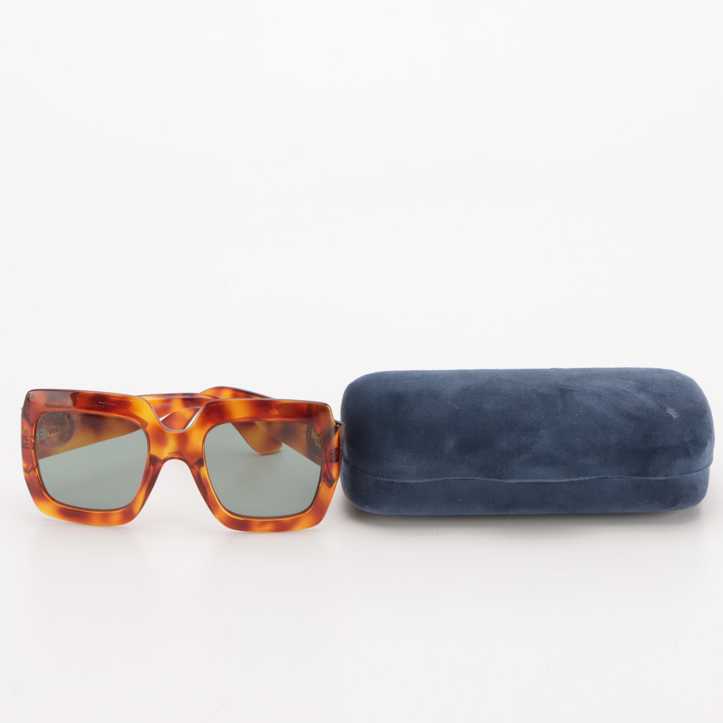 Gucci GG0053S Oversized Square Polarized Sunglasses with Case