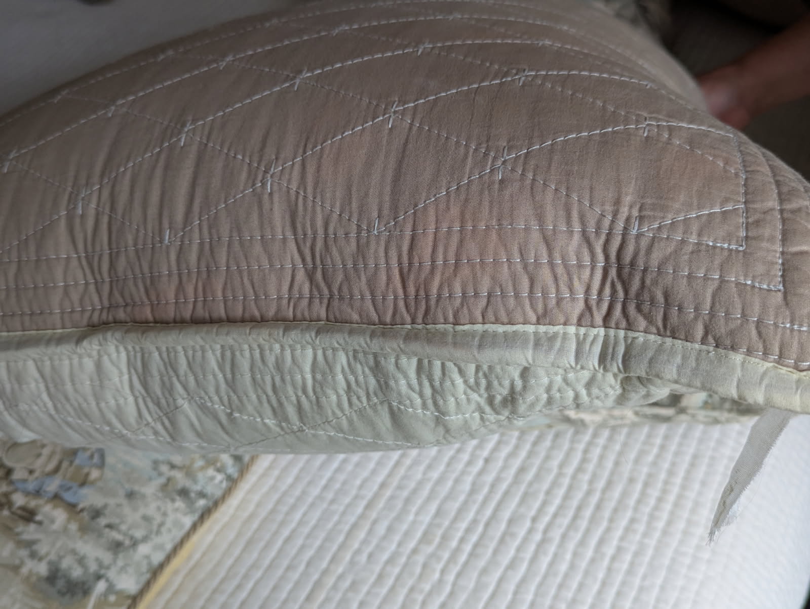 Stanley Furniture King Black Painted Panel Bed, Bedding and Accent Pillows