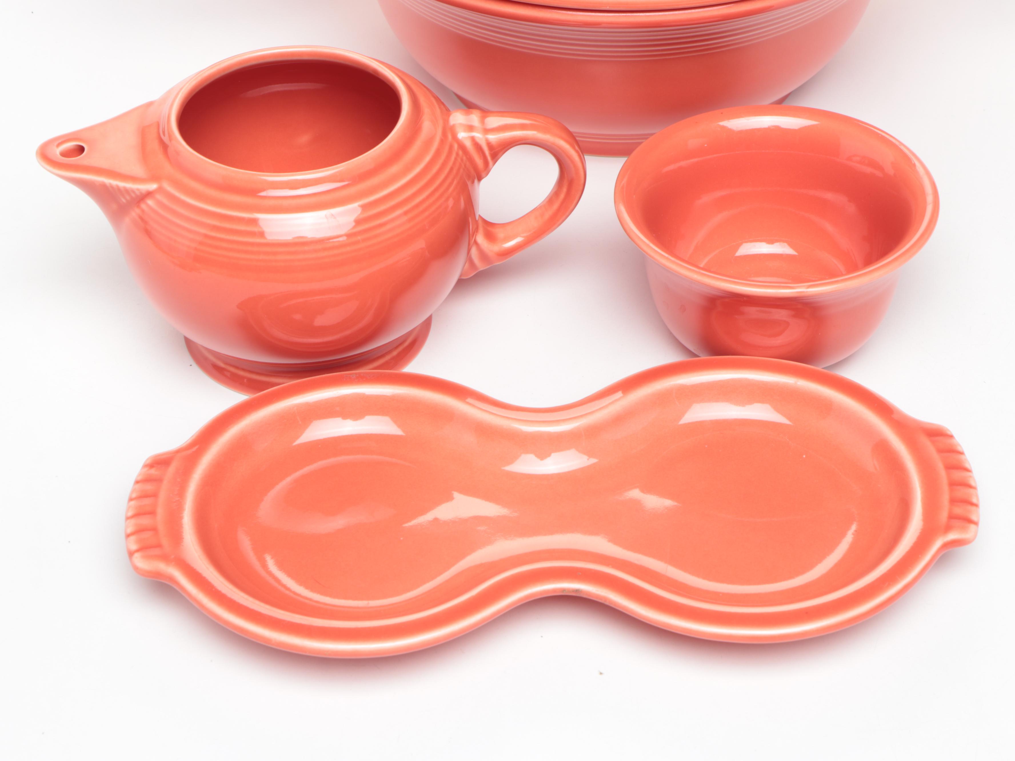 Homer Laughlin "Fiesta" Persimmon Tableware and Accessories
