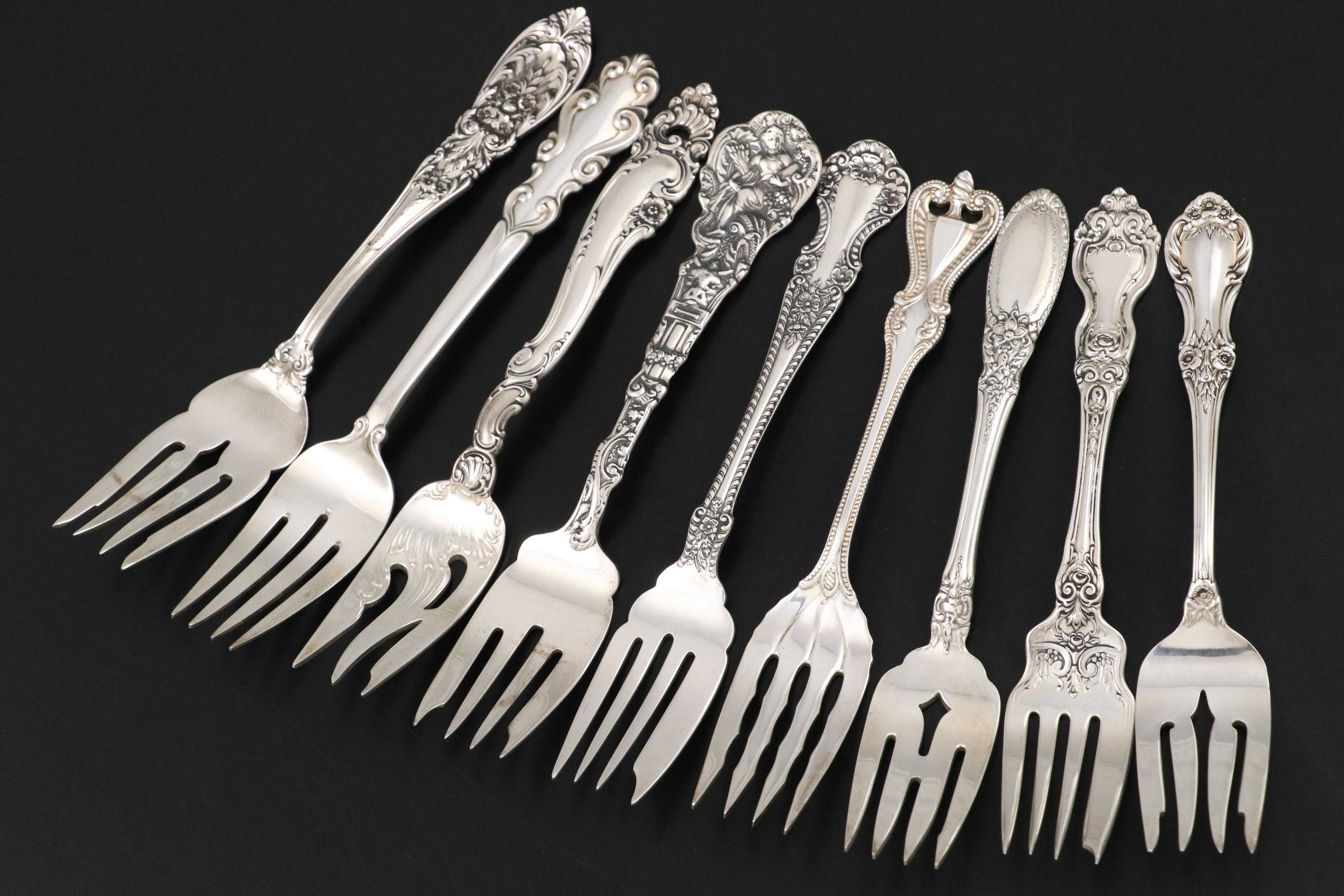 Gorham "Decor" and "Versailles" with  Other Sterling Silver Spoons and Forks
