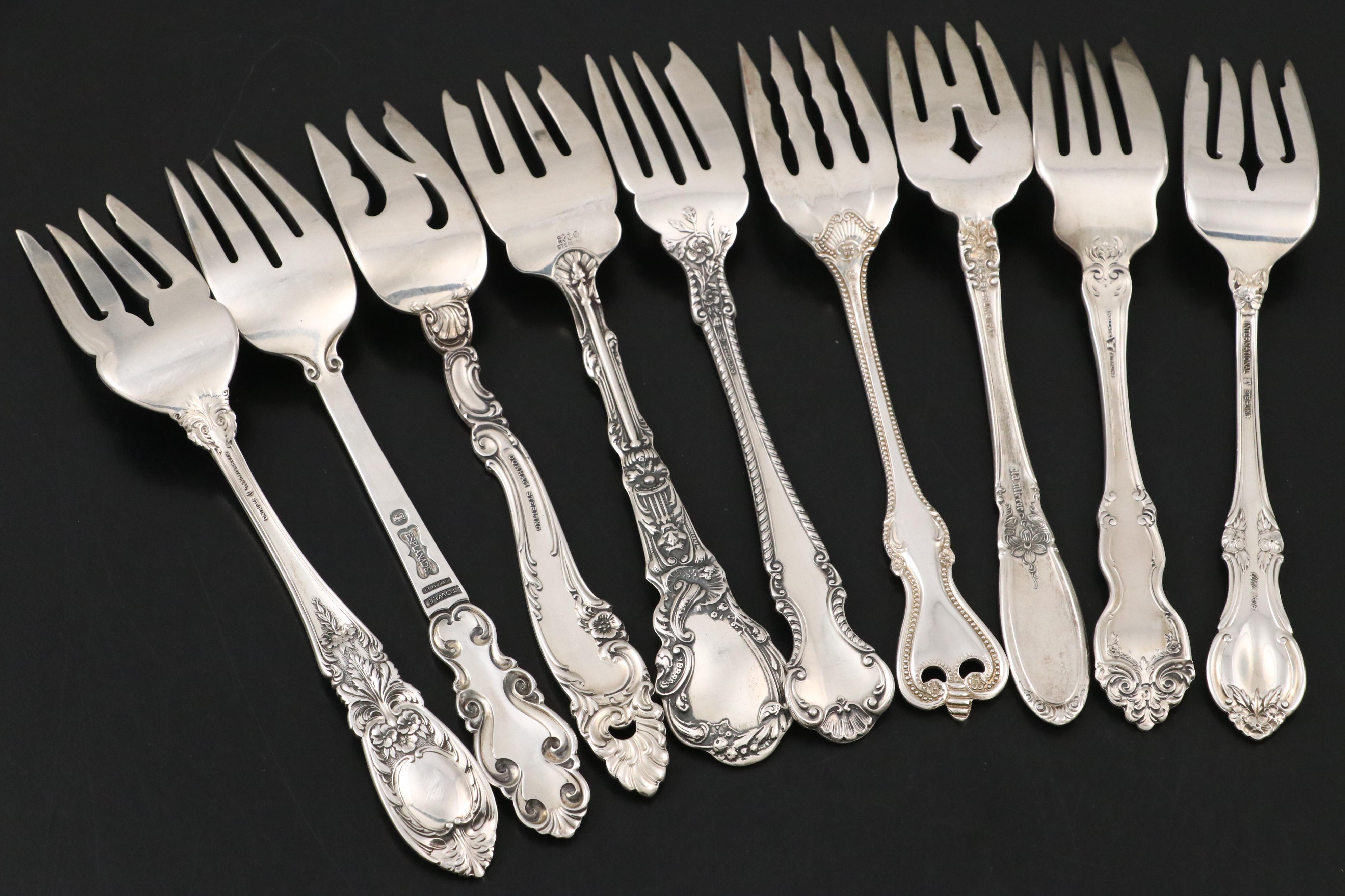 Gorham "Decor" and "Versailles" with  Other Sterling Silver Spoons and Forks