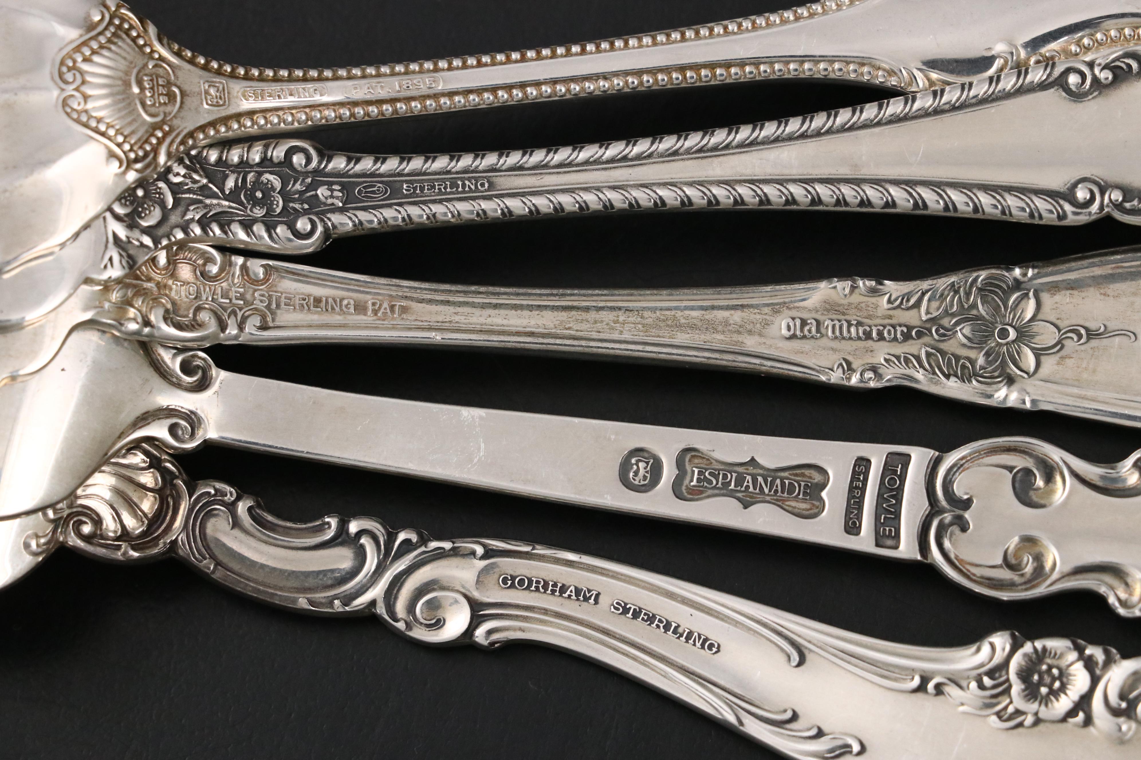 Gorham "Decor" and "Versailles" with  Other Sterling Silver Spoons and Forks