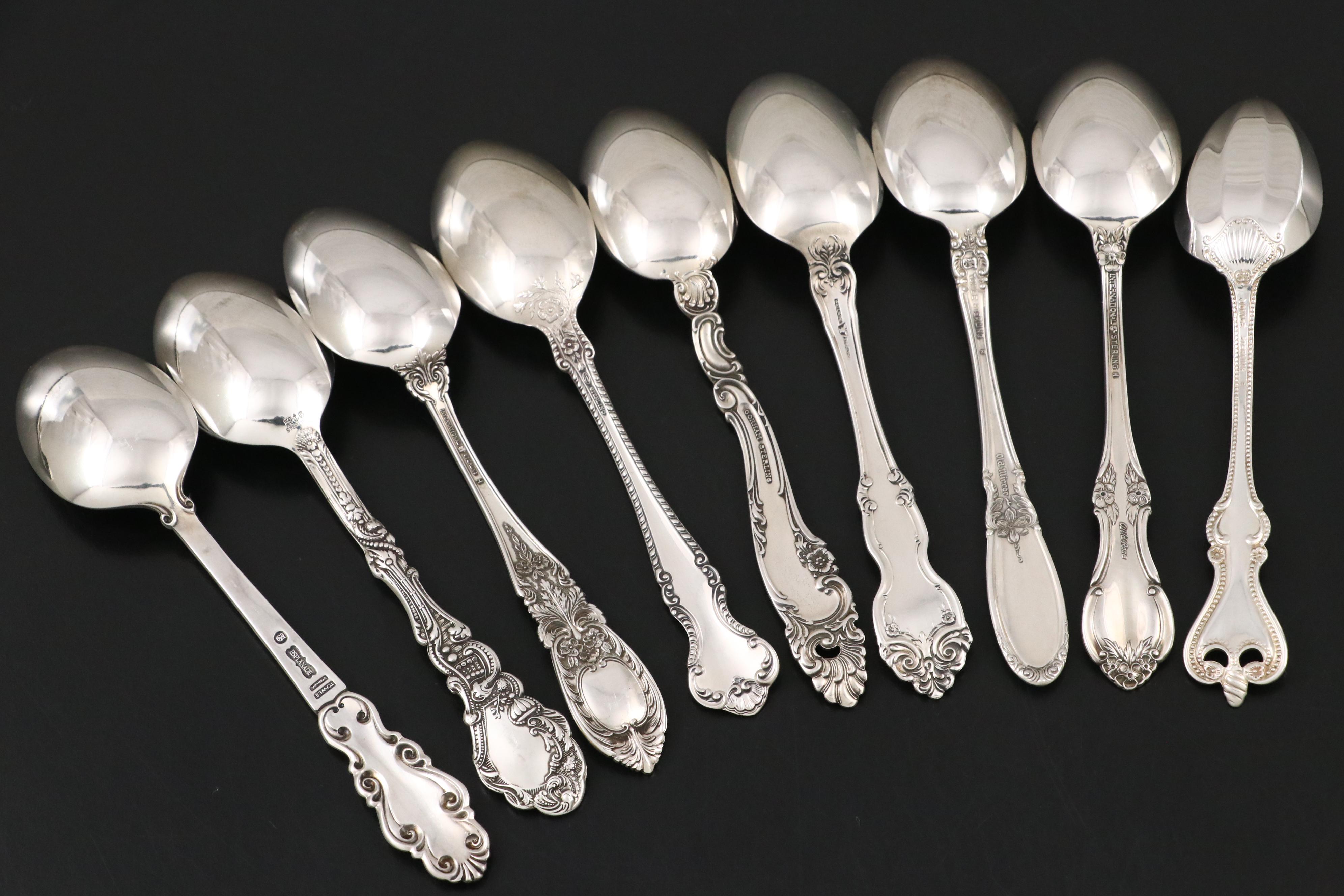 Gorham "Decor" and "Versailles" with  Other Sterling Silver Spoons and Forks