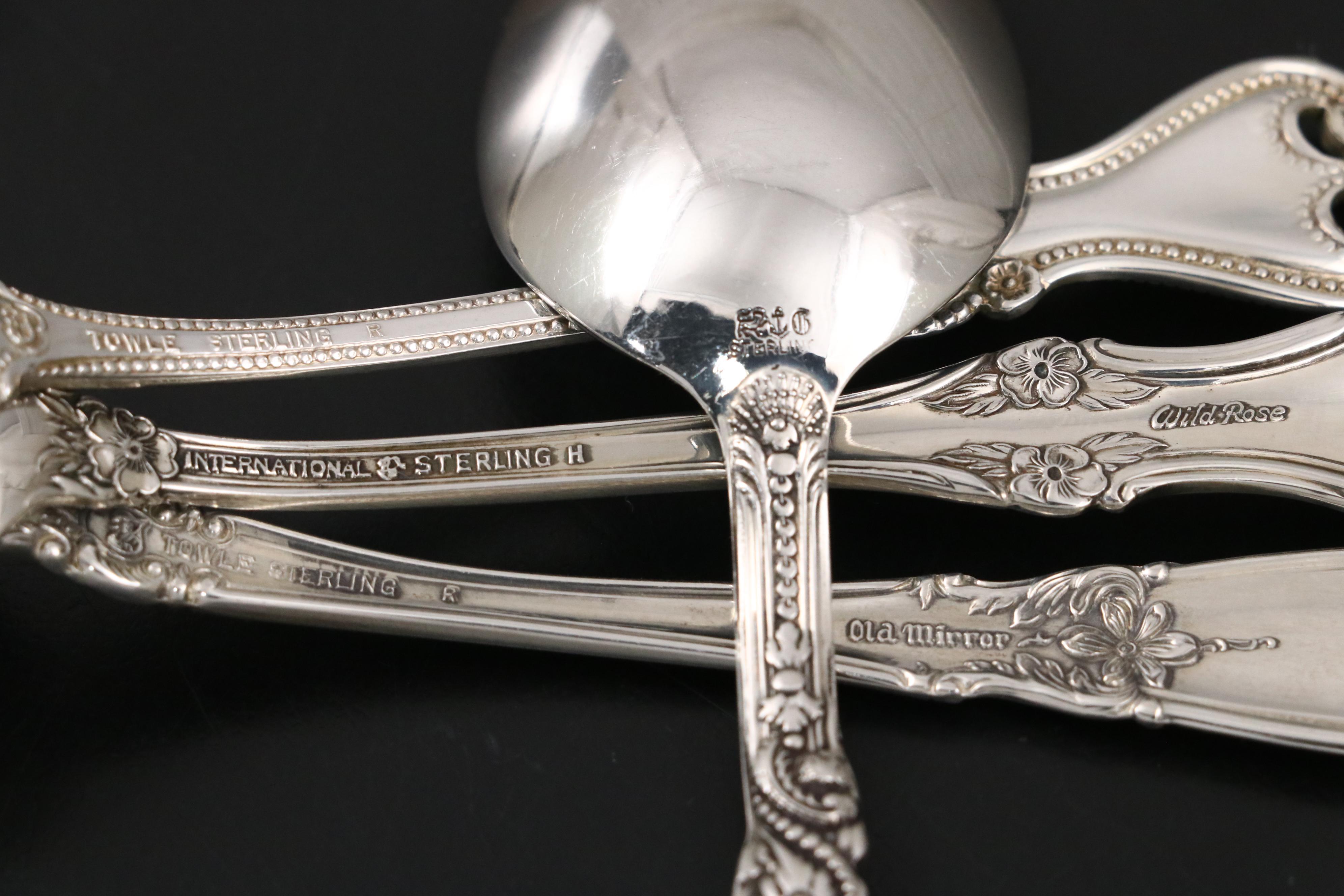 Gorham "Decor" and "Versailles" with  Other Sterling Silver Spoons and Forks