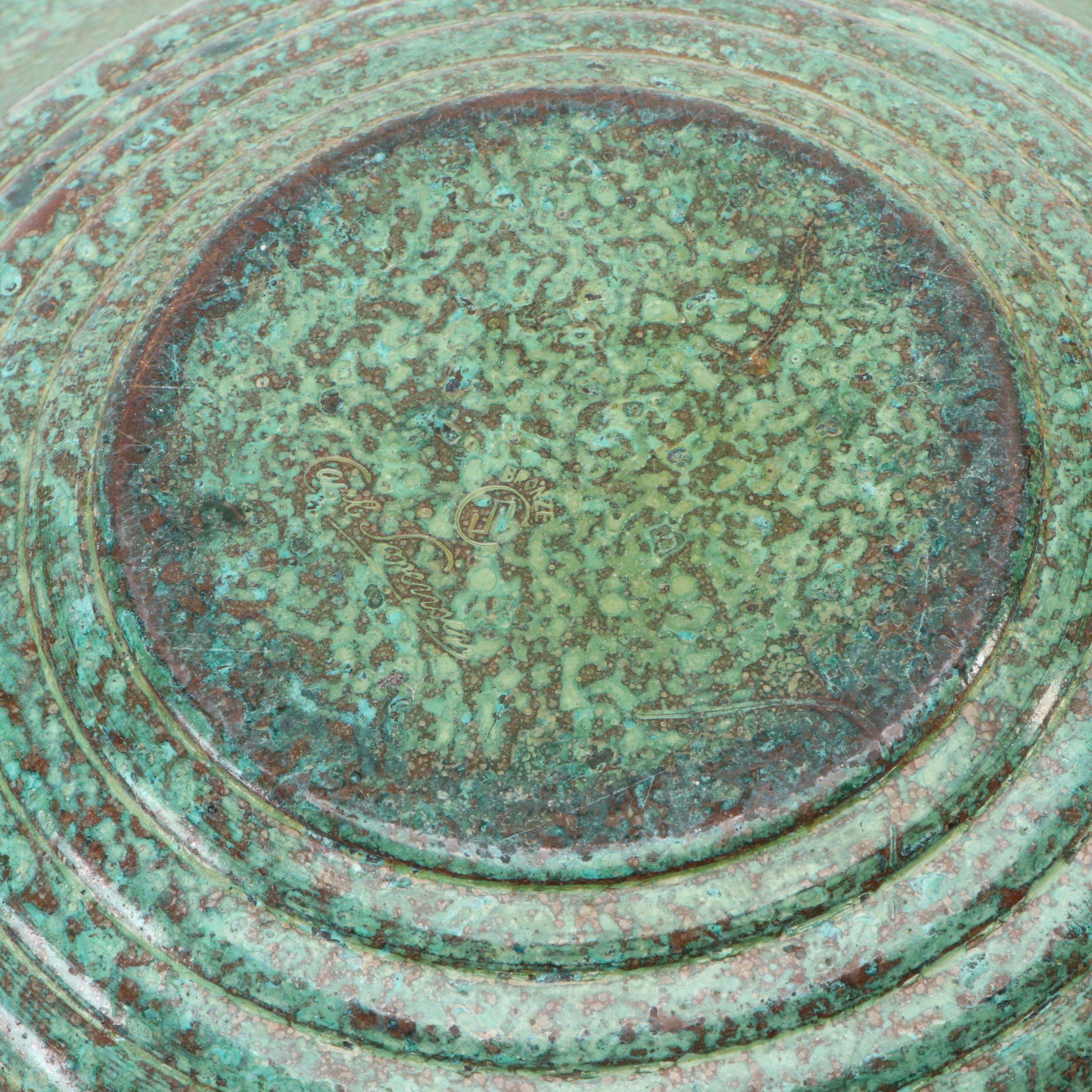 Carl Sorensen Art Deco Patinated Bronze Bowl, Early to Mid-20th Century