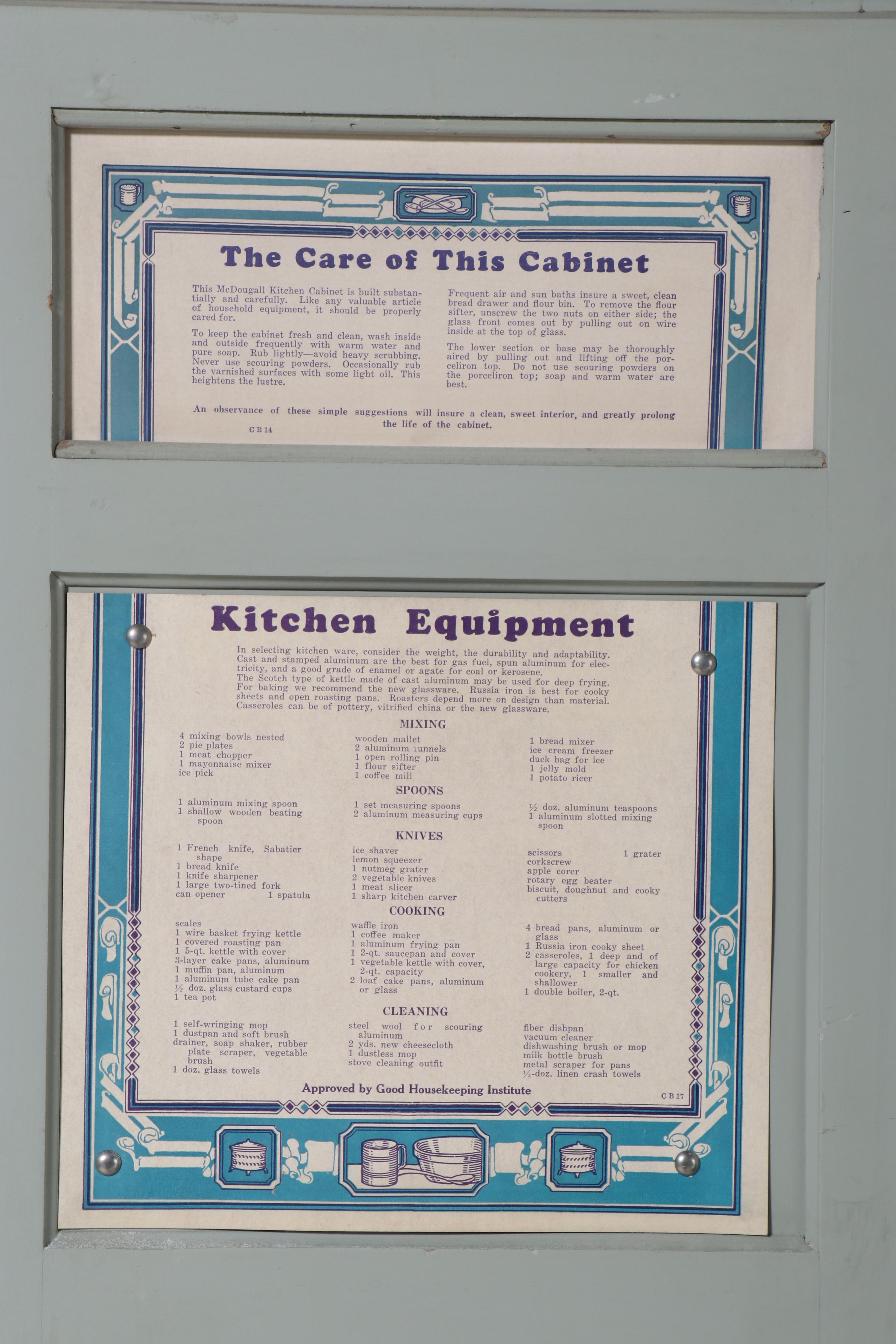 McDougall HoosierStyle Kitchen Cabinet with Hutch, Early to Mid-20th Century