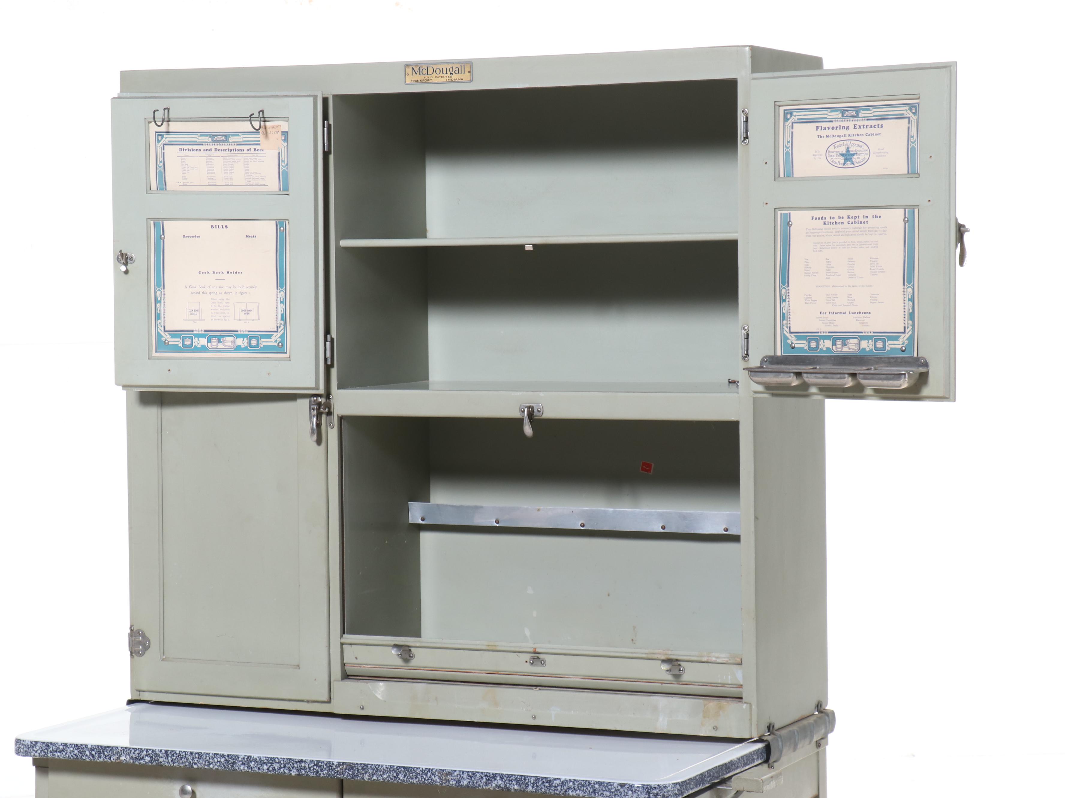 McDougall HoosierStyle Kitchen Cabinet with Hutch, Early to Mid-20th Century