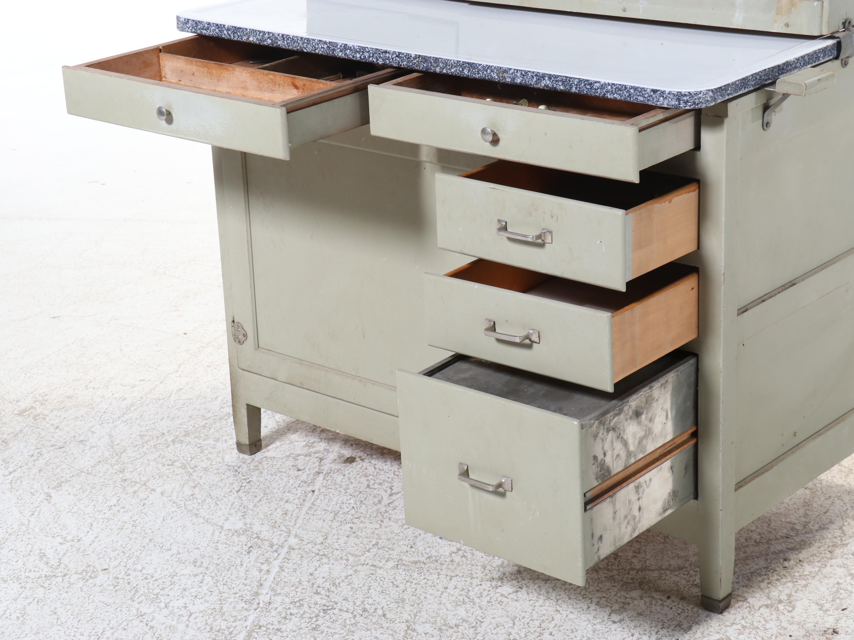 McDougall HoosierStyle Kitchen Cabinet with Hutch, Early to Mid-20th Century