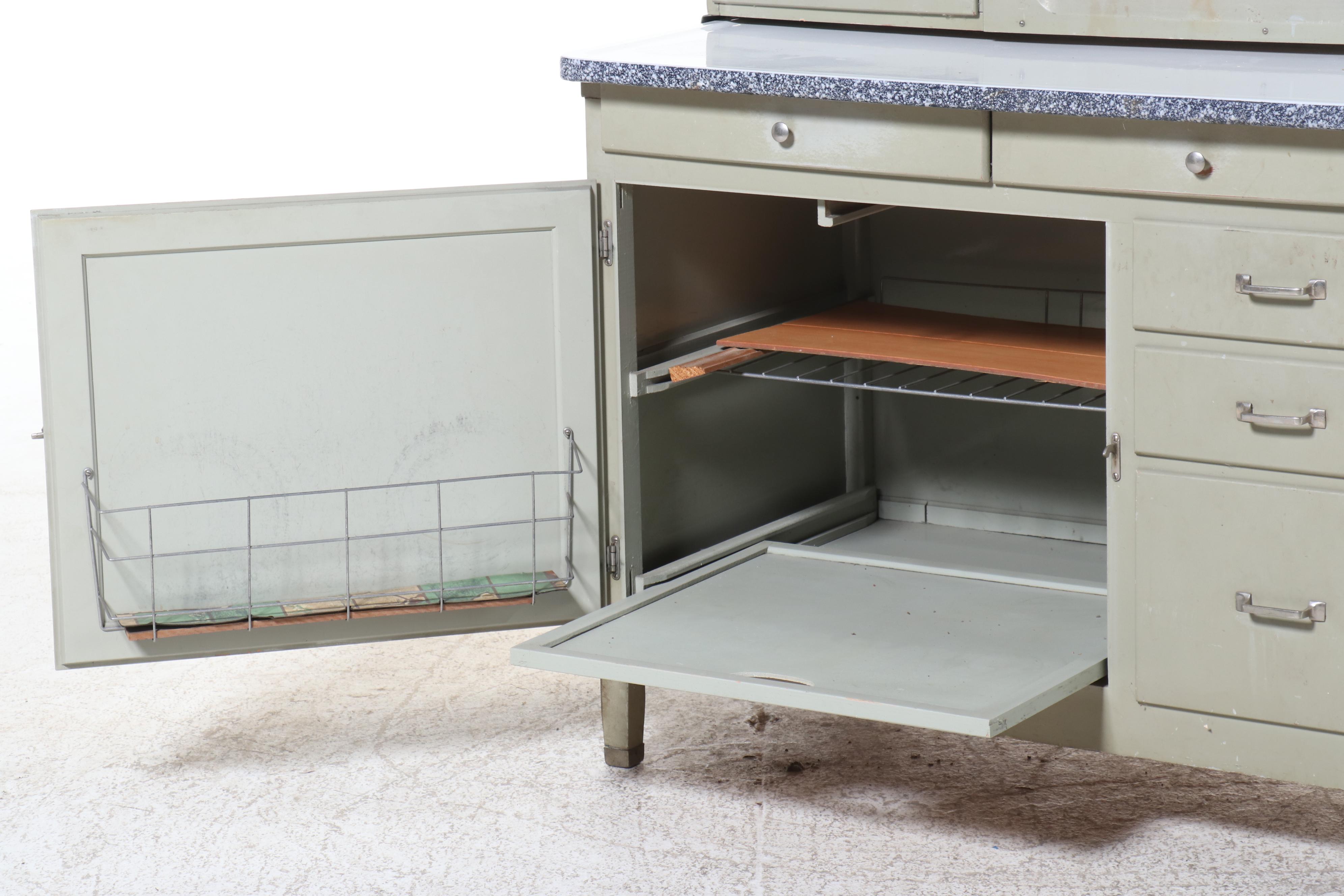 McDougall HoosierStyle Kitchen Cabinet with Hutch, Early to Mid-20th Century