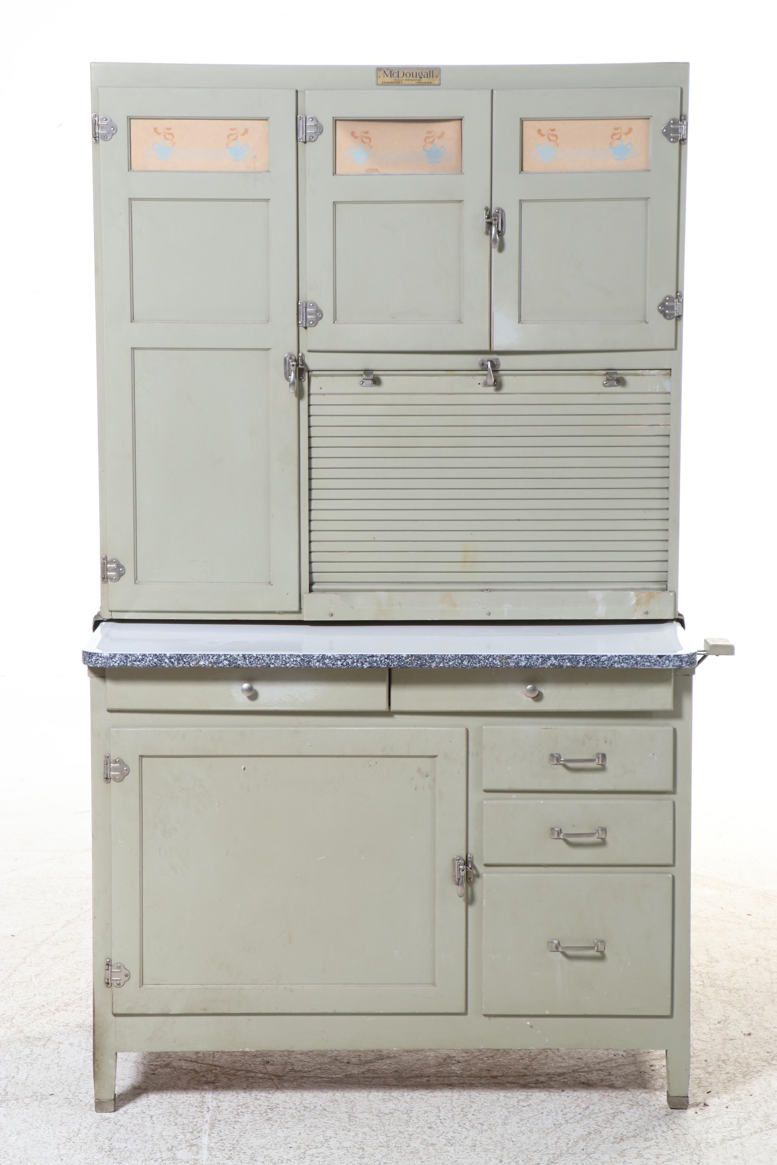 McDougall HoosierStyle Kitchen Cabinet with Hutch, Early to Mid-20th Century