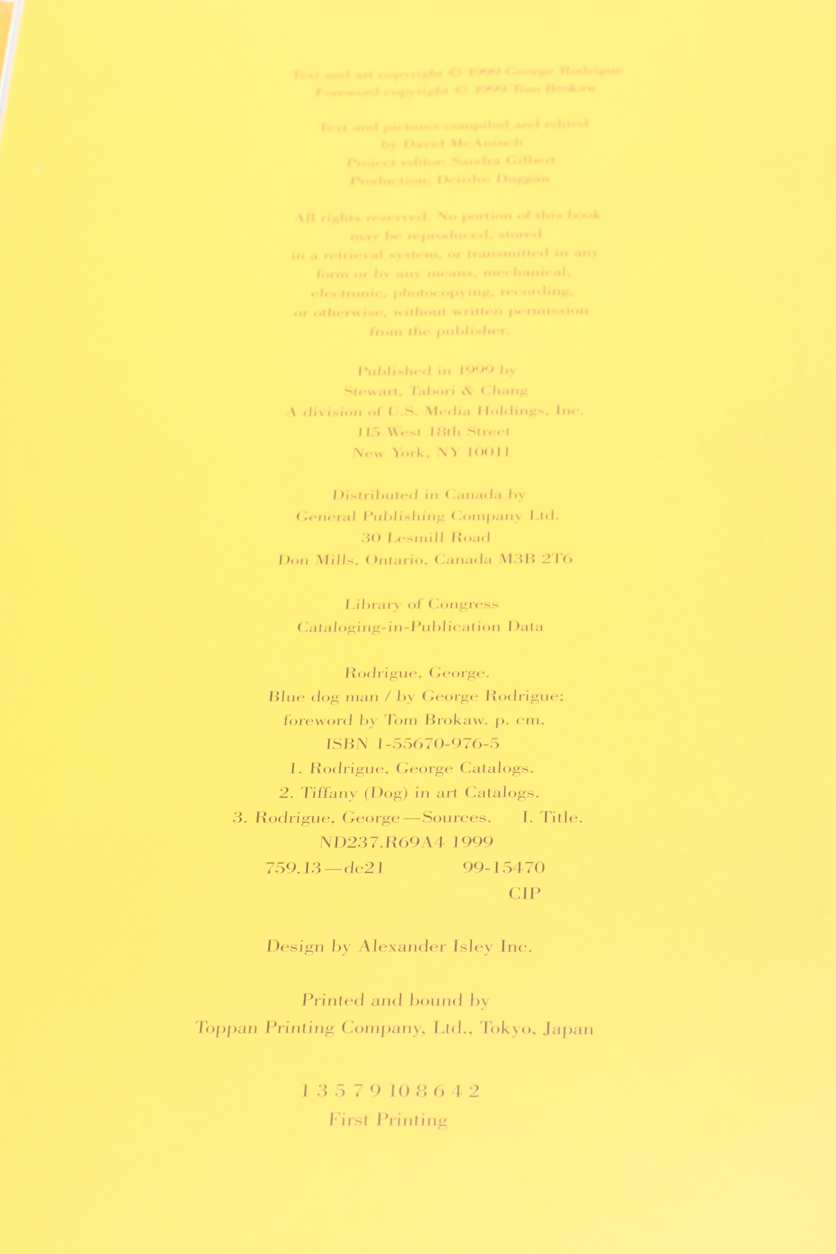 First Printing "Blue Dog Man" by George Rodrigue, 1999