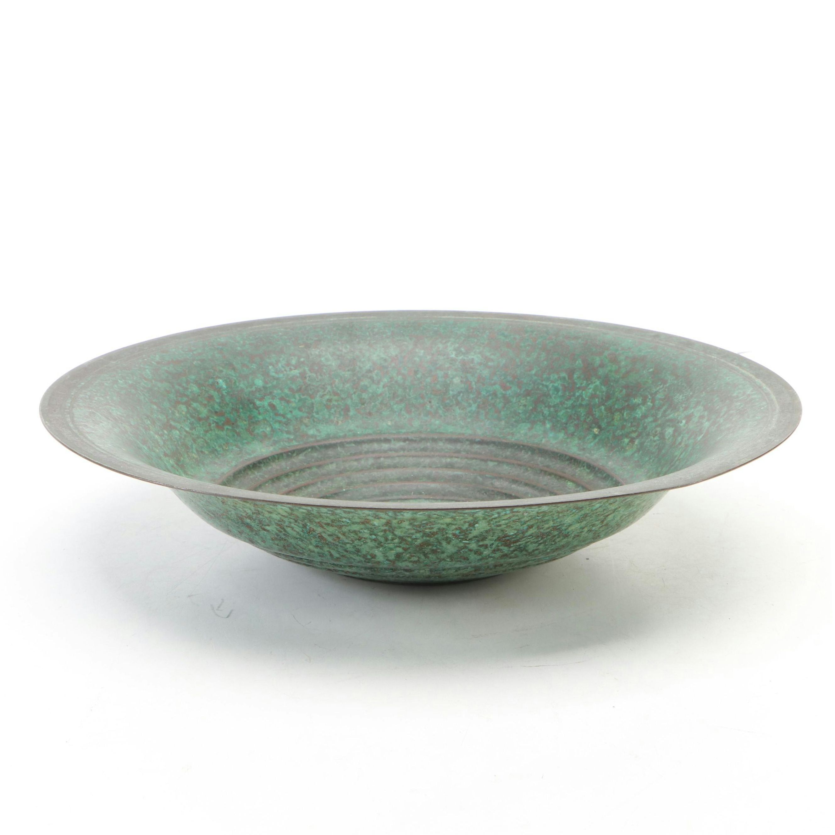 Carl Sorensen Art Deco Patinated Bronze Bowl, Early to Mid-20th Century