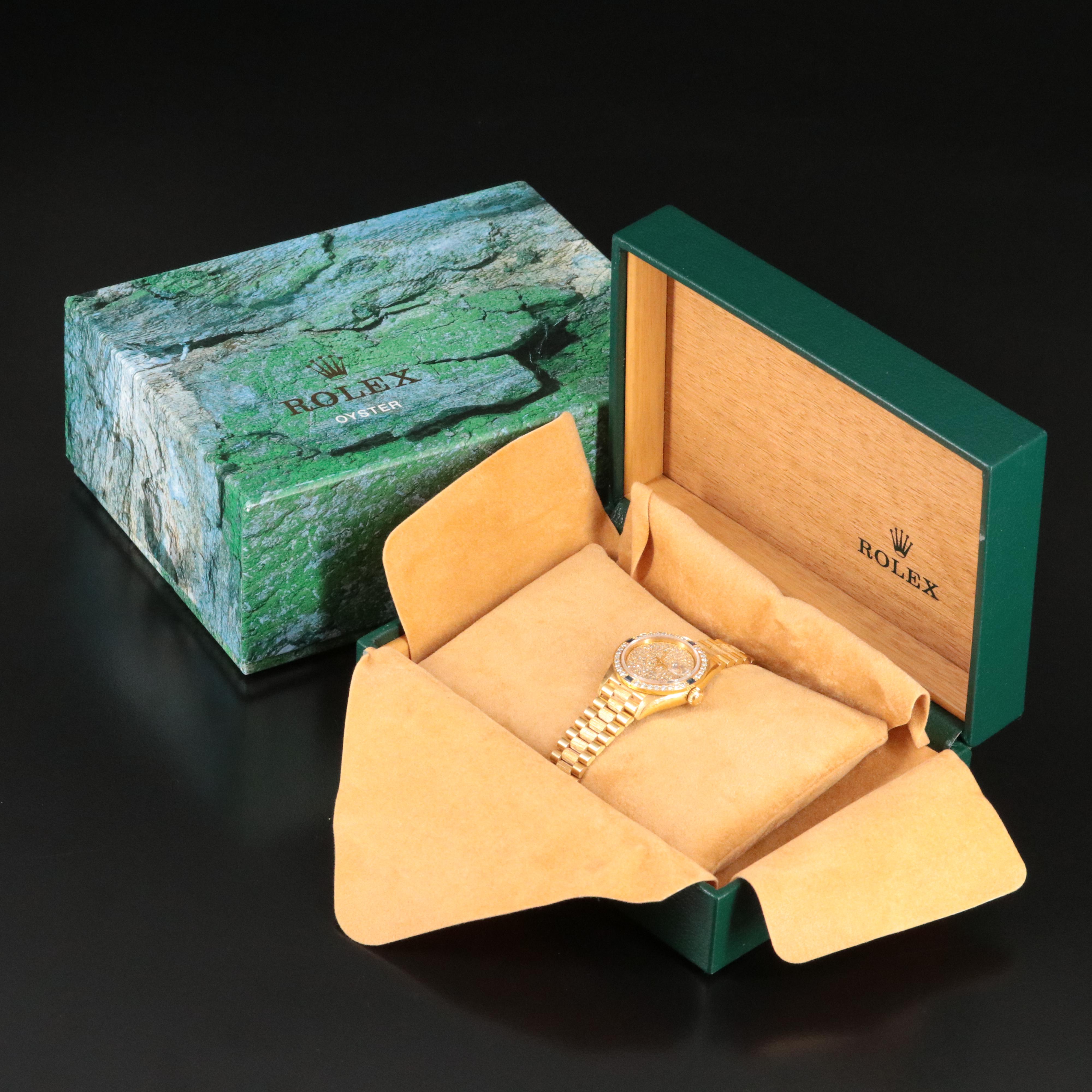 1993-1994 Rolex Datejust Custom Diamond Dial & Bezel President Band 69278 Watch