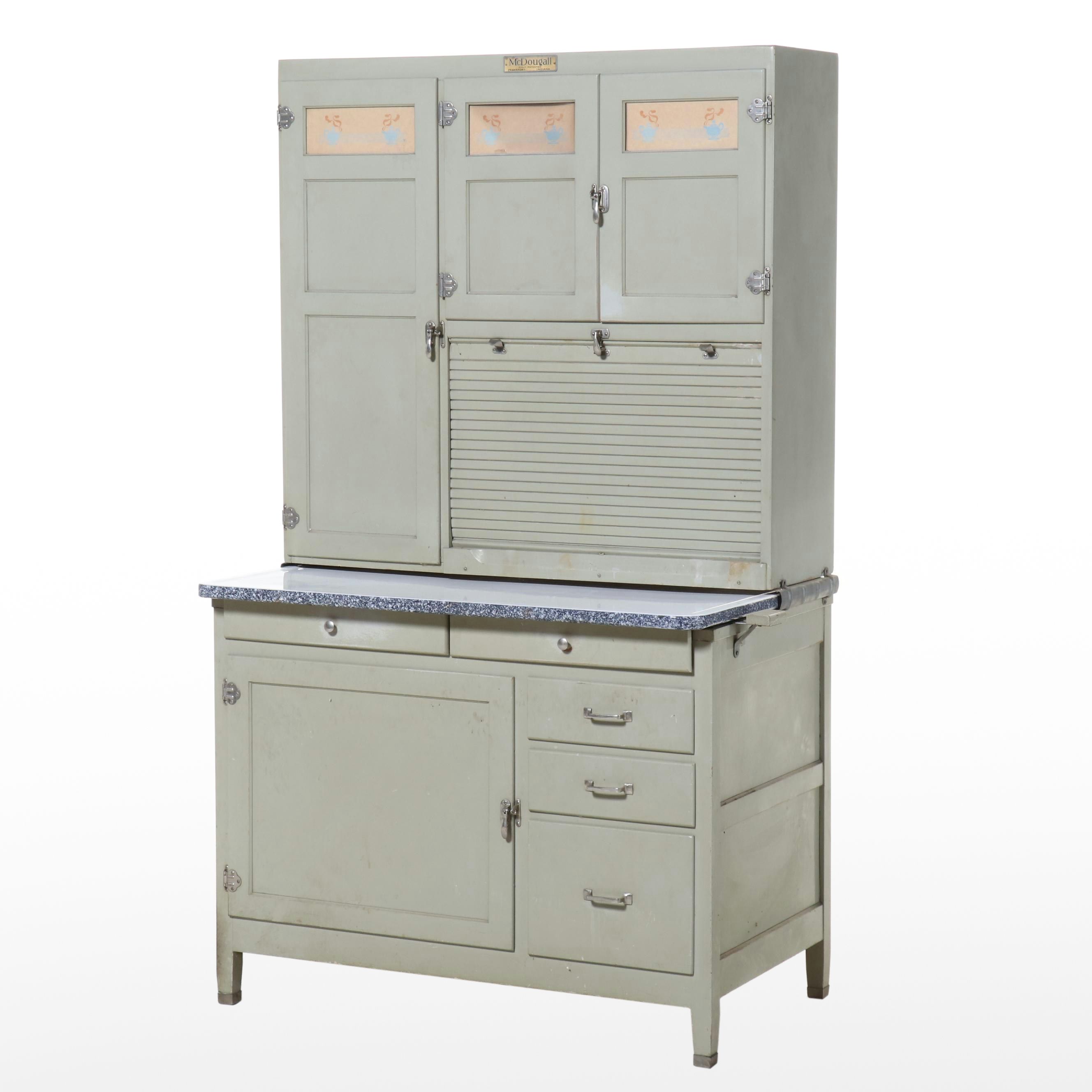 McDougall HoosierStyle Kitchen Cabinet with Hutch, Early to Mid-20th Century