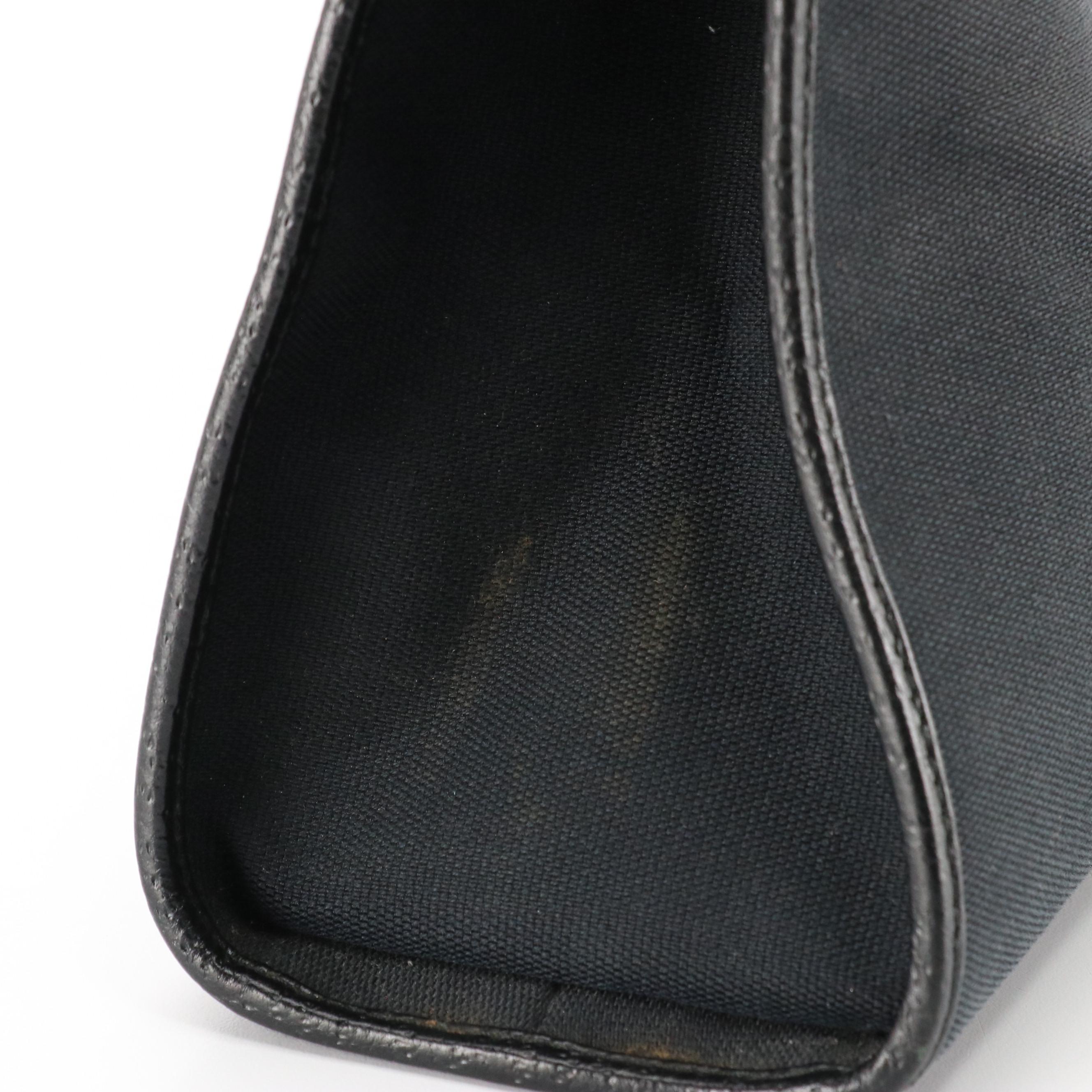 Gucci Jackie Bardot Shoulder Bag in Black GG Canvas and Leather