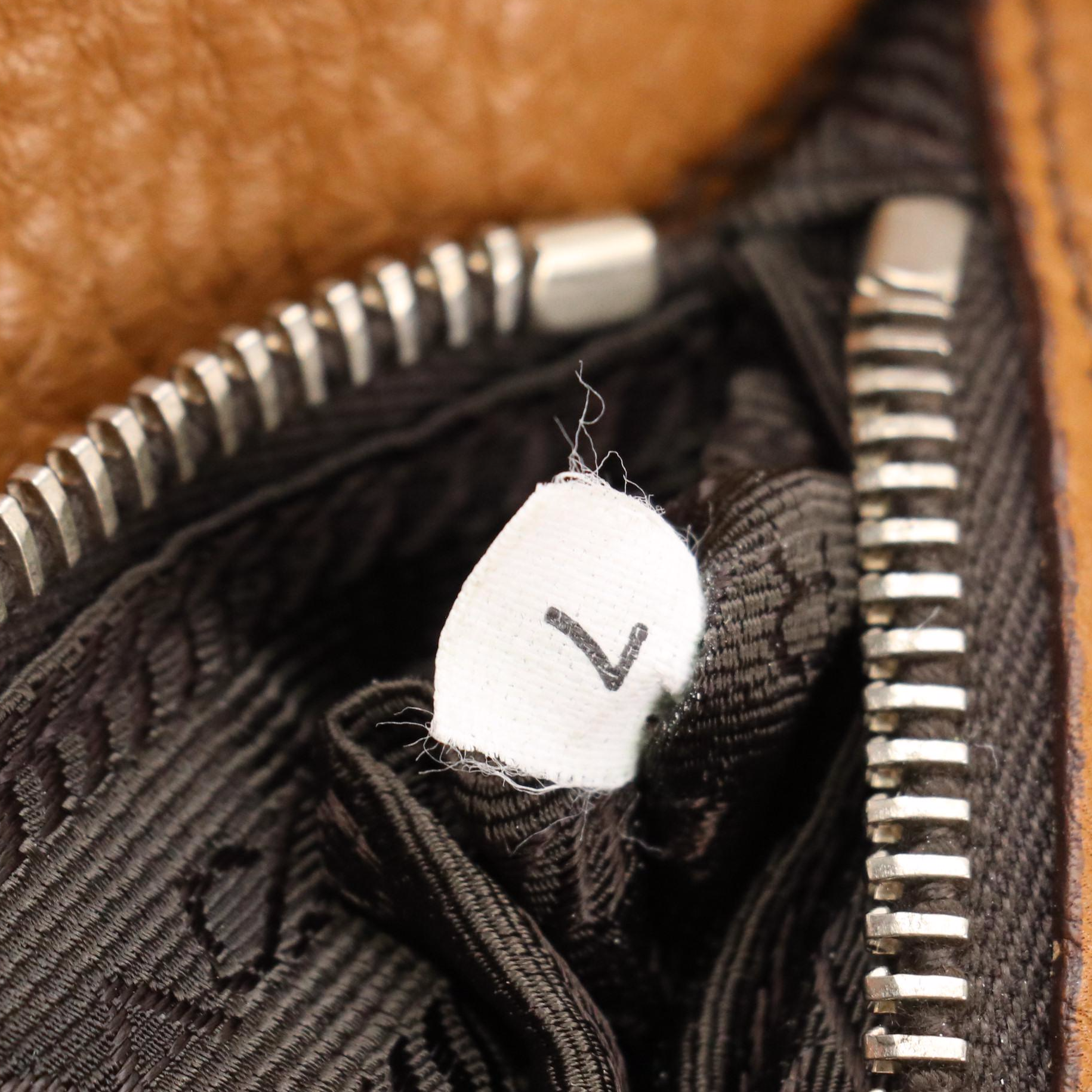 Prada Hook-Front Hobo Shoulder Bag in Caramel Brown Grained Leather