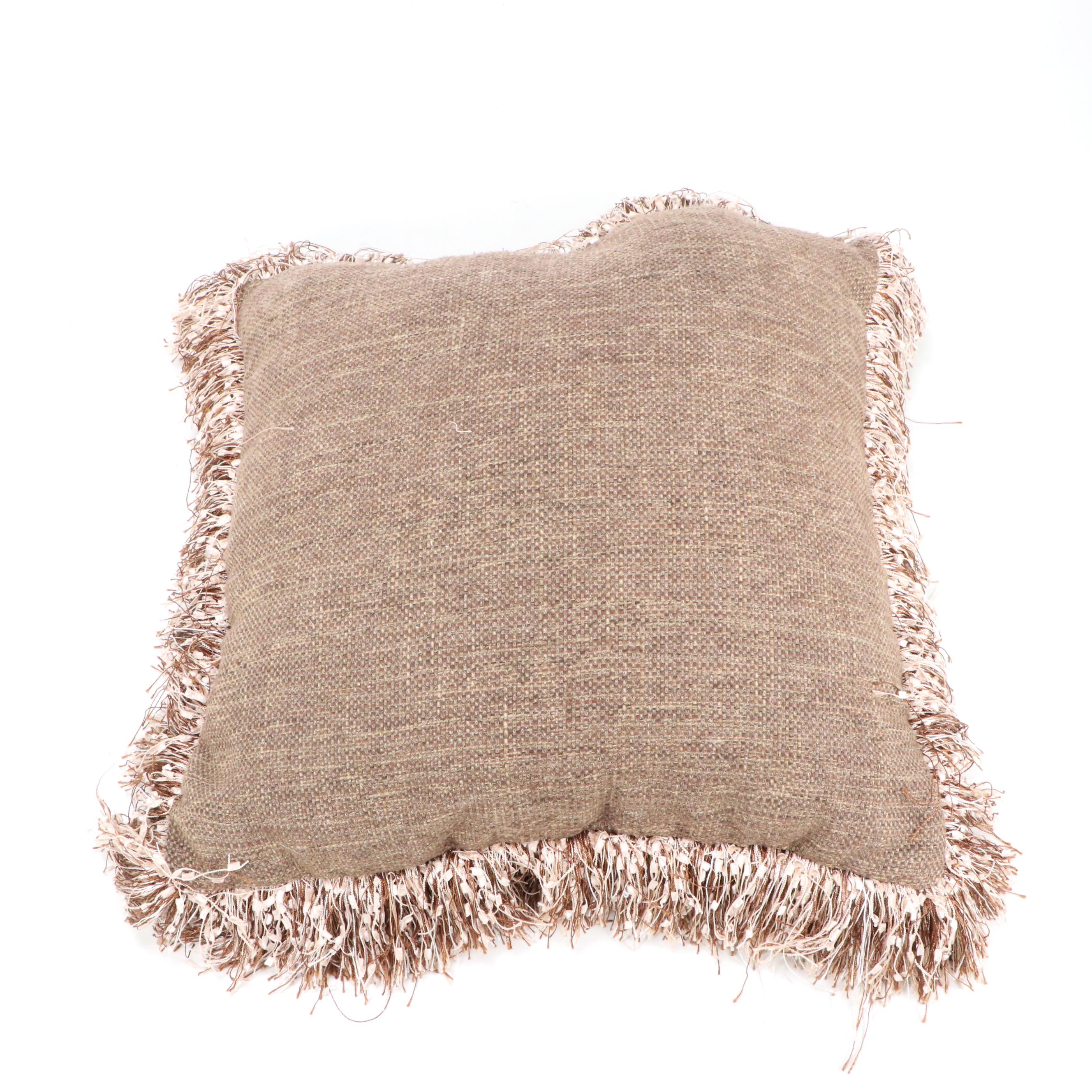 Leopard Print and Fringe Accent Throw Pillows