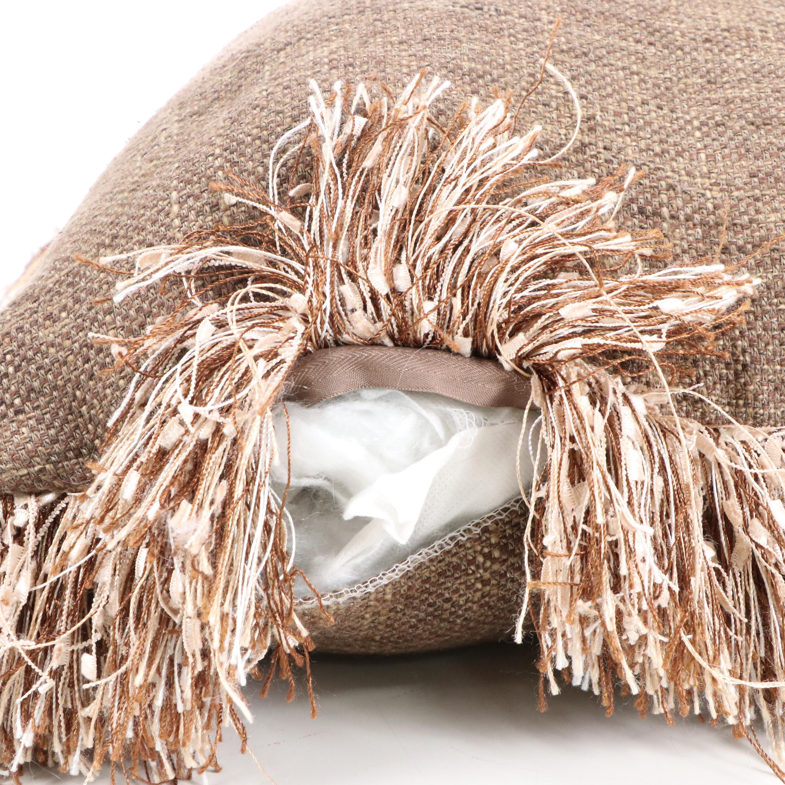 Leopard Print and Fringe Accent Throw Pillows