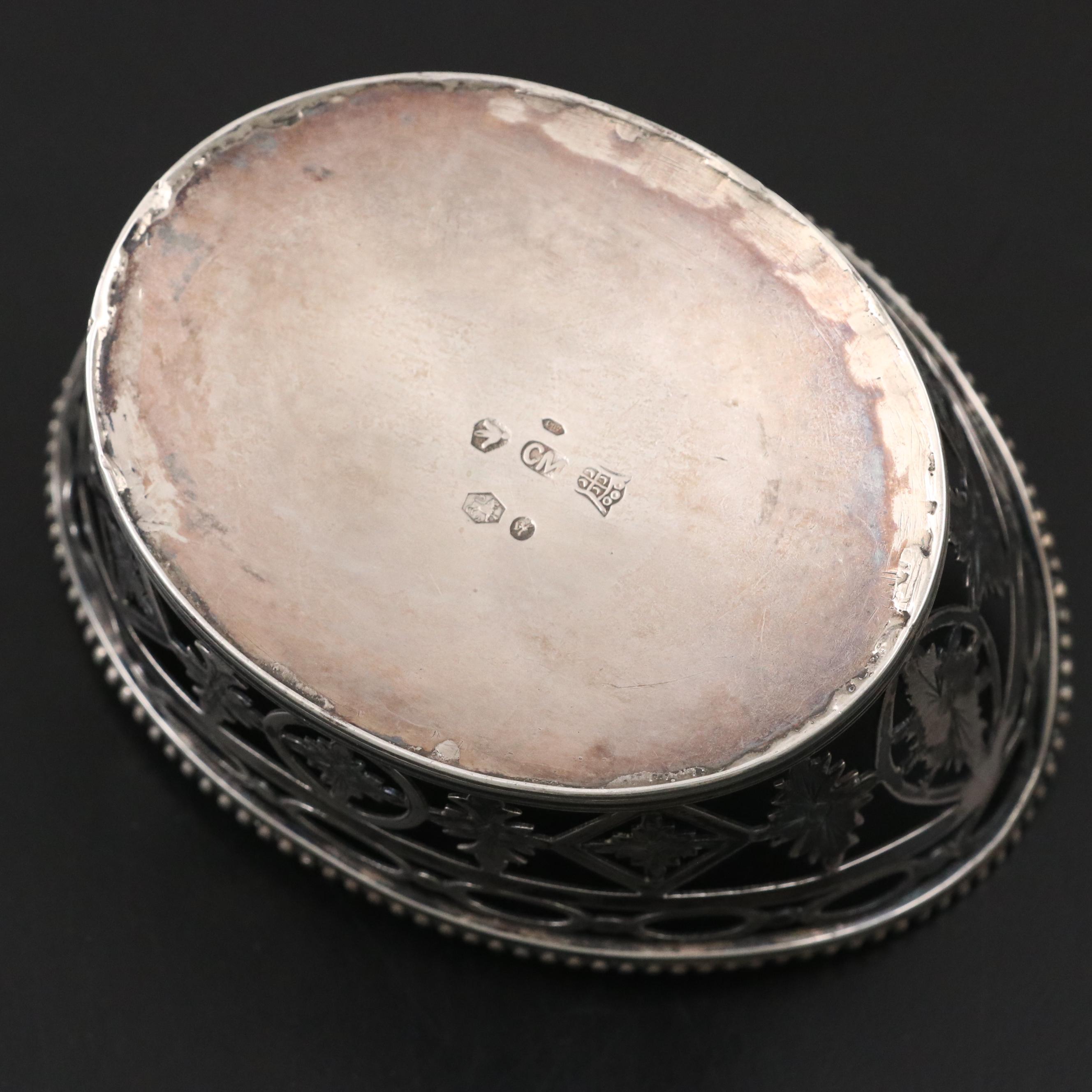 Dutch Reticulated 833 Silver Bon Bon Dish, Mid to Late 20th Century