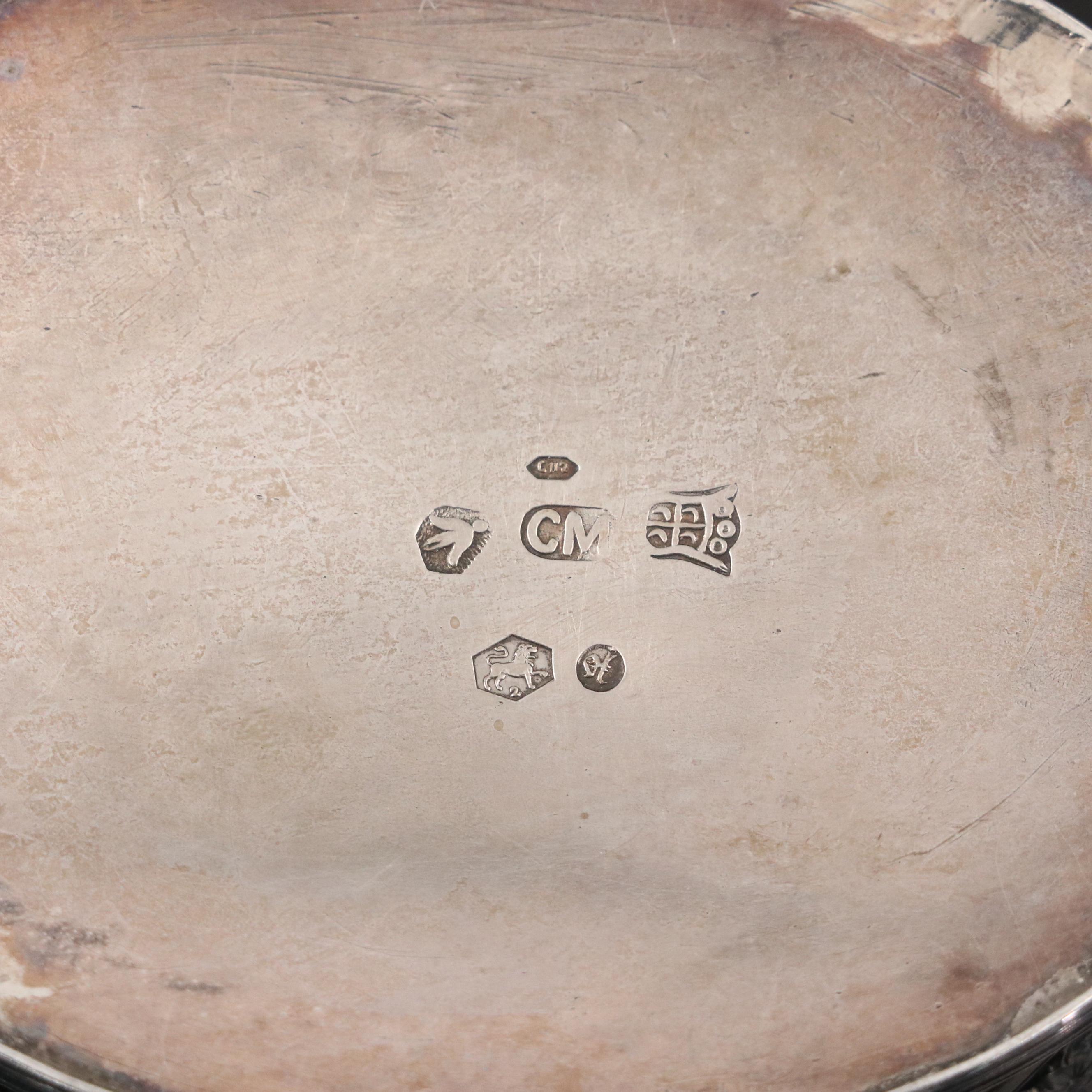 Dutch Reticulated 833 Silver Bon Bon Dish, Mid to Late 20th Century