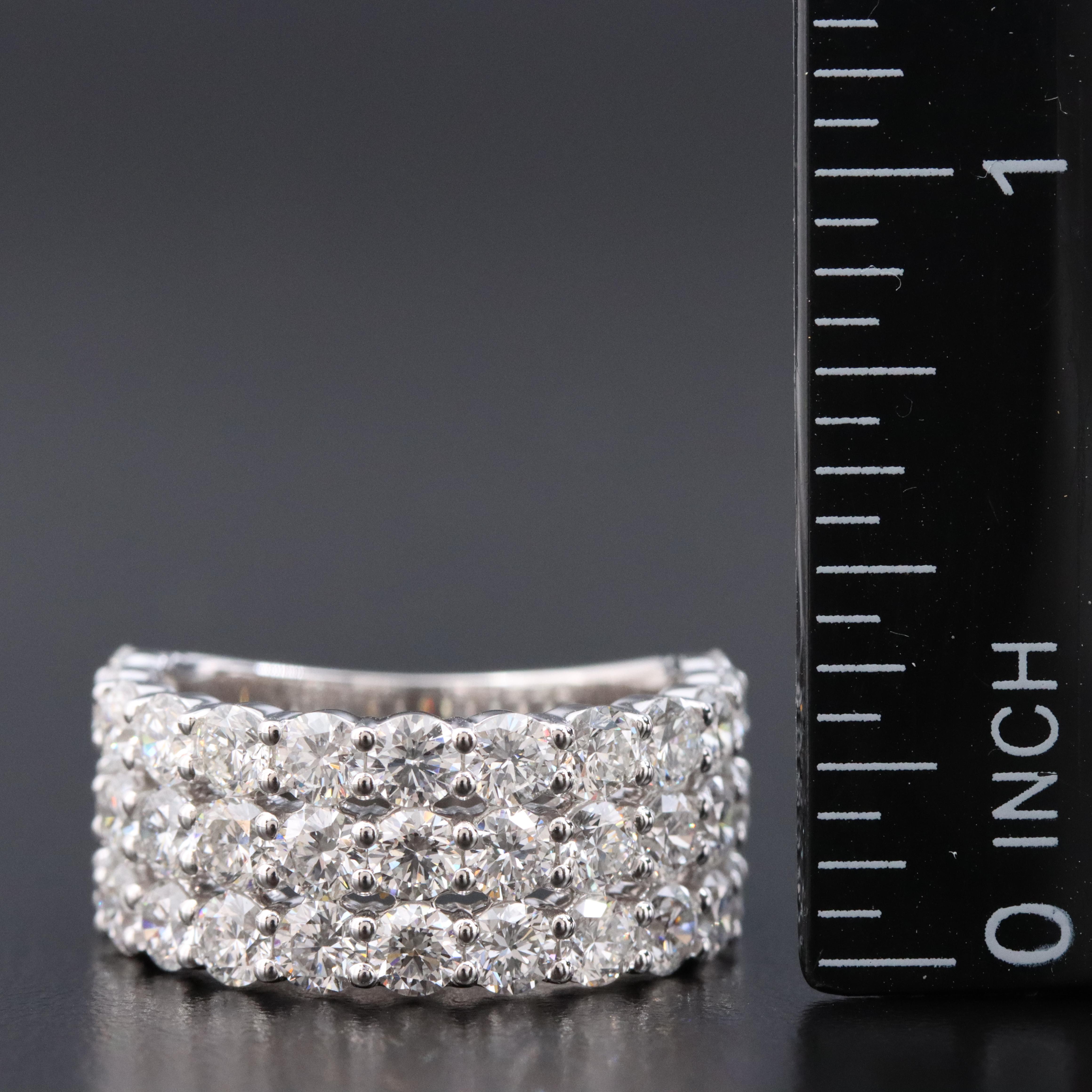 Platinum 4.19 CTW Lab Grown Diamond Ring